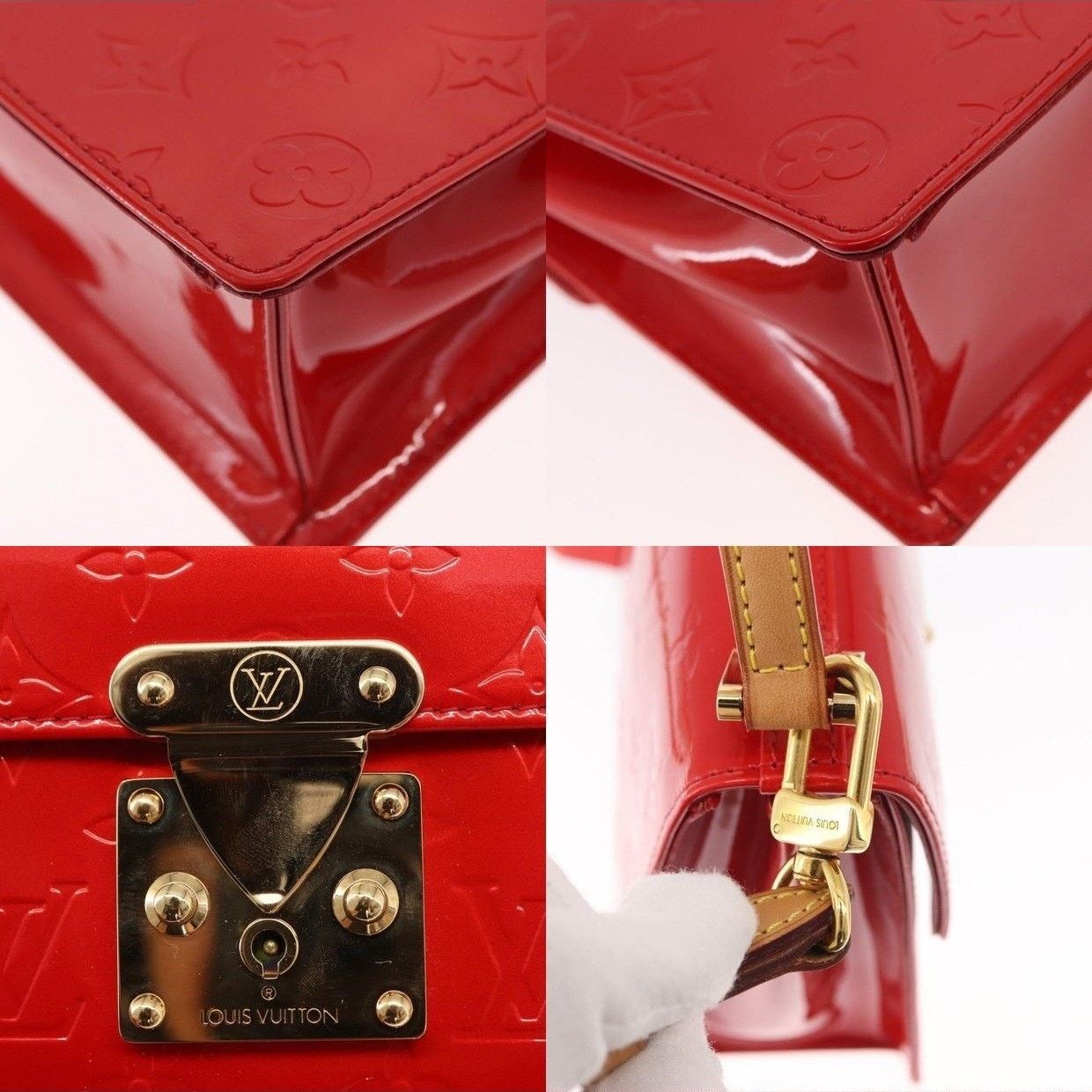 Louis Vuitton Louis Vuitton Monogram Vernis Spring Street Handbag Red Size ONE SIZE - 14 Thumbnail