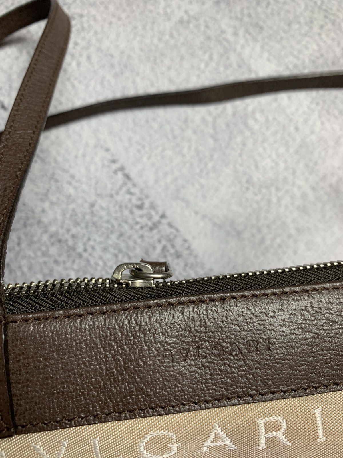 Bvlgari bvlgari logomania mini bag beige canvas leather Size ONE SIZE - 10 Thumbnail