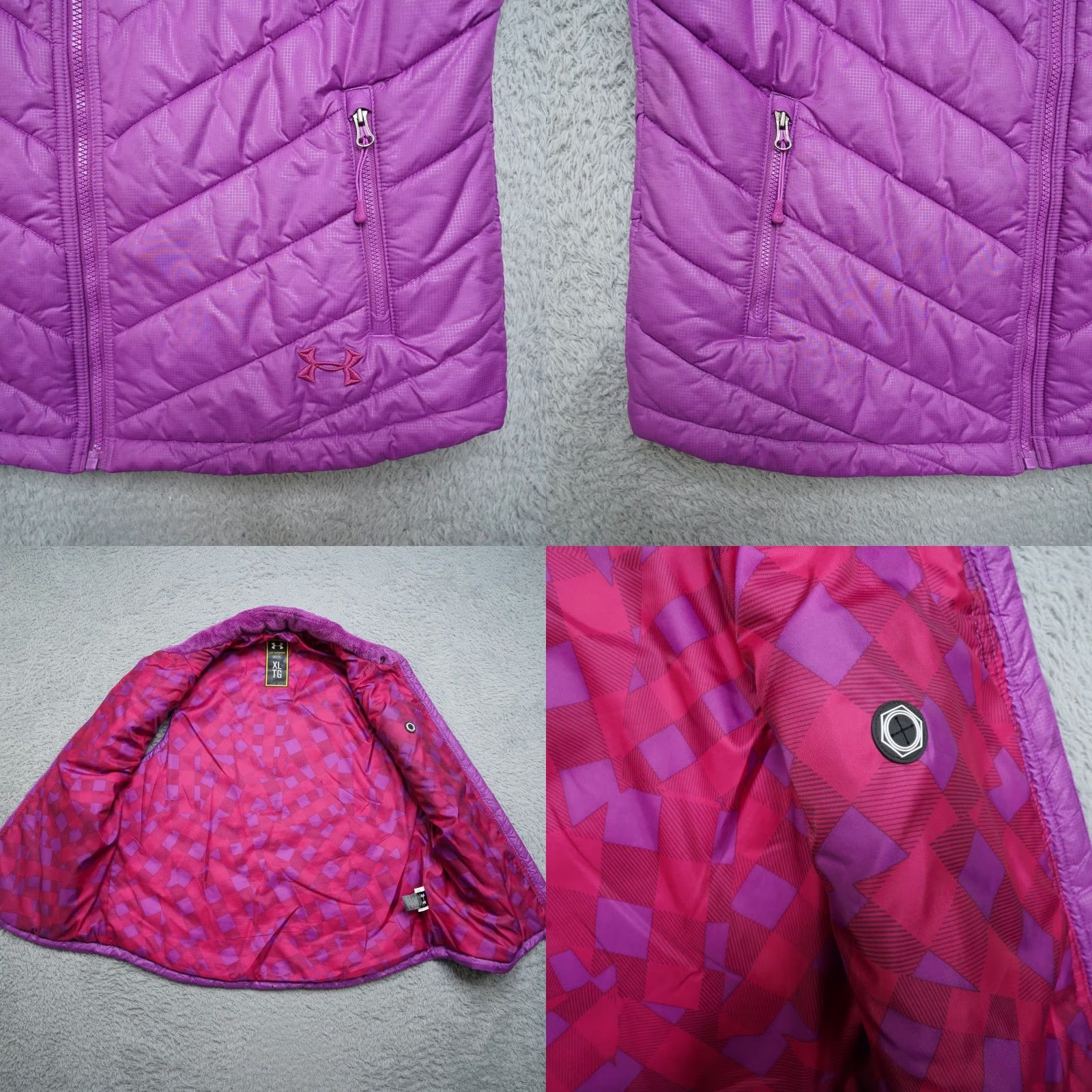 Under Armour Under Armour Vest Womens XL Pink UA Storm Quilted Puffer Size XL / US 12-14 / IT 48-50 - 8 Thumbnail