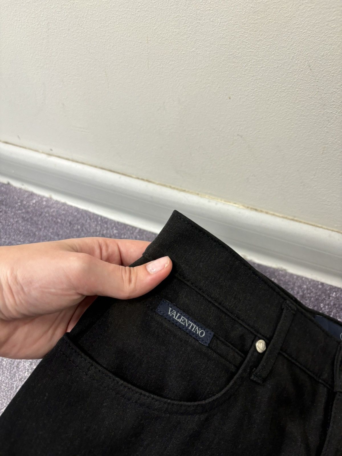 Valentino Vintage Valentino Women’s Straight Fit Black Pants Trousers Size 30" / US 8 / IT 44 - 6 Thumbnail