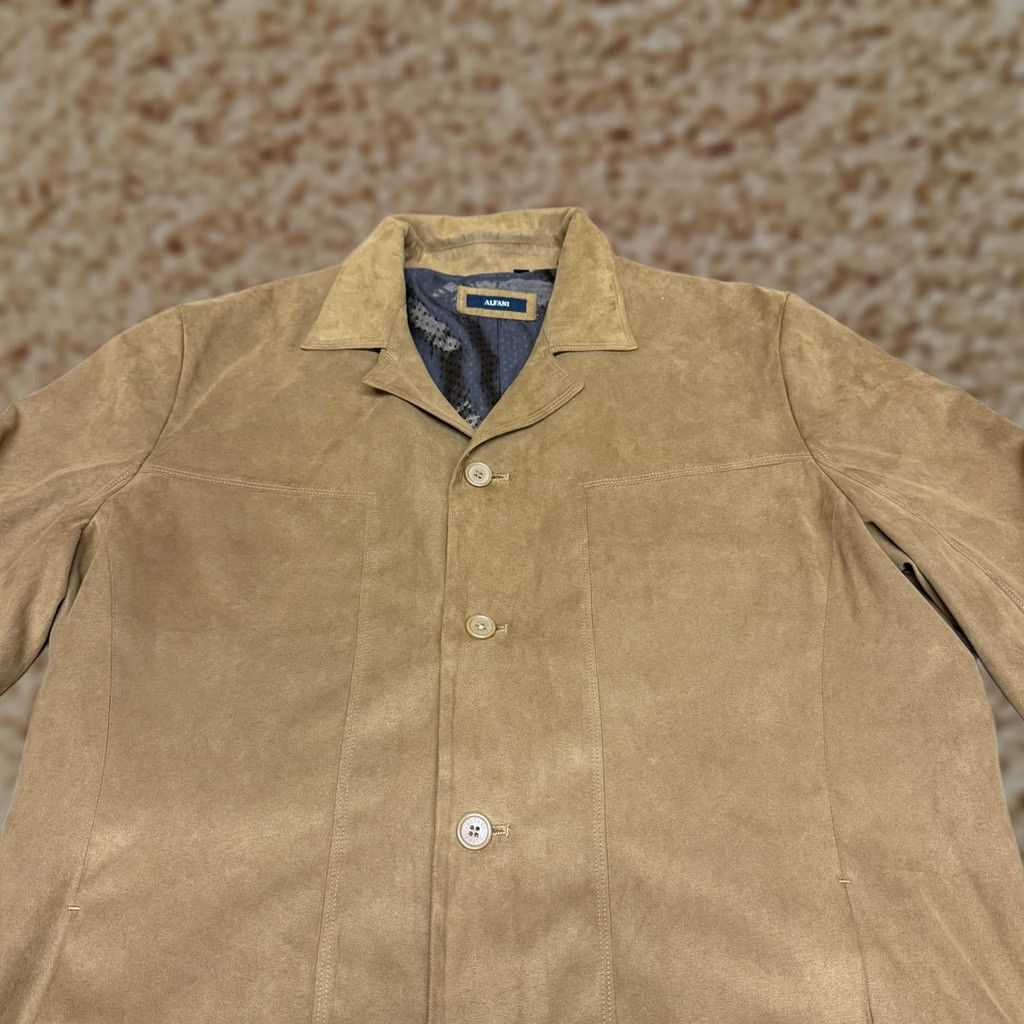 Alfani Alfani Coat Mens Large Brown Microfiber Overcoat Button Front Lined Pockets Size US L / EU 52-54 / 3 - 1 Thumbnail