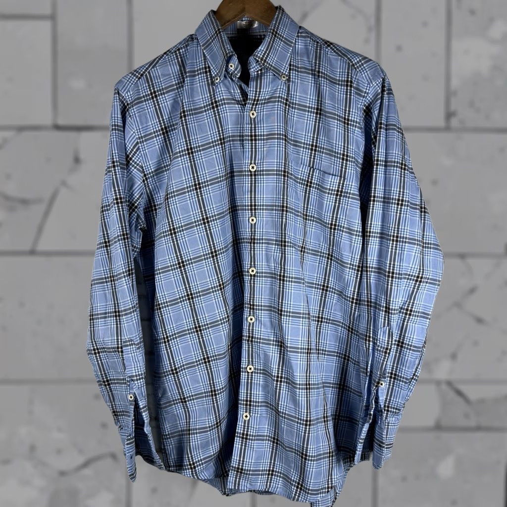 Peter Millar Peter Millar Blue Plaid Long Sleeve Button Down Shirt Mens M Size US M / EU 48-50 / 2 - 1 Thumbnail