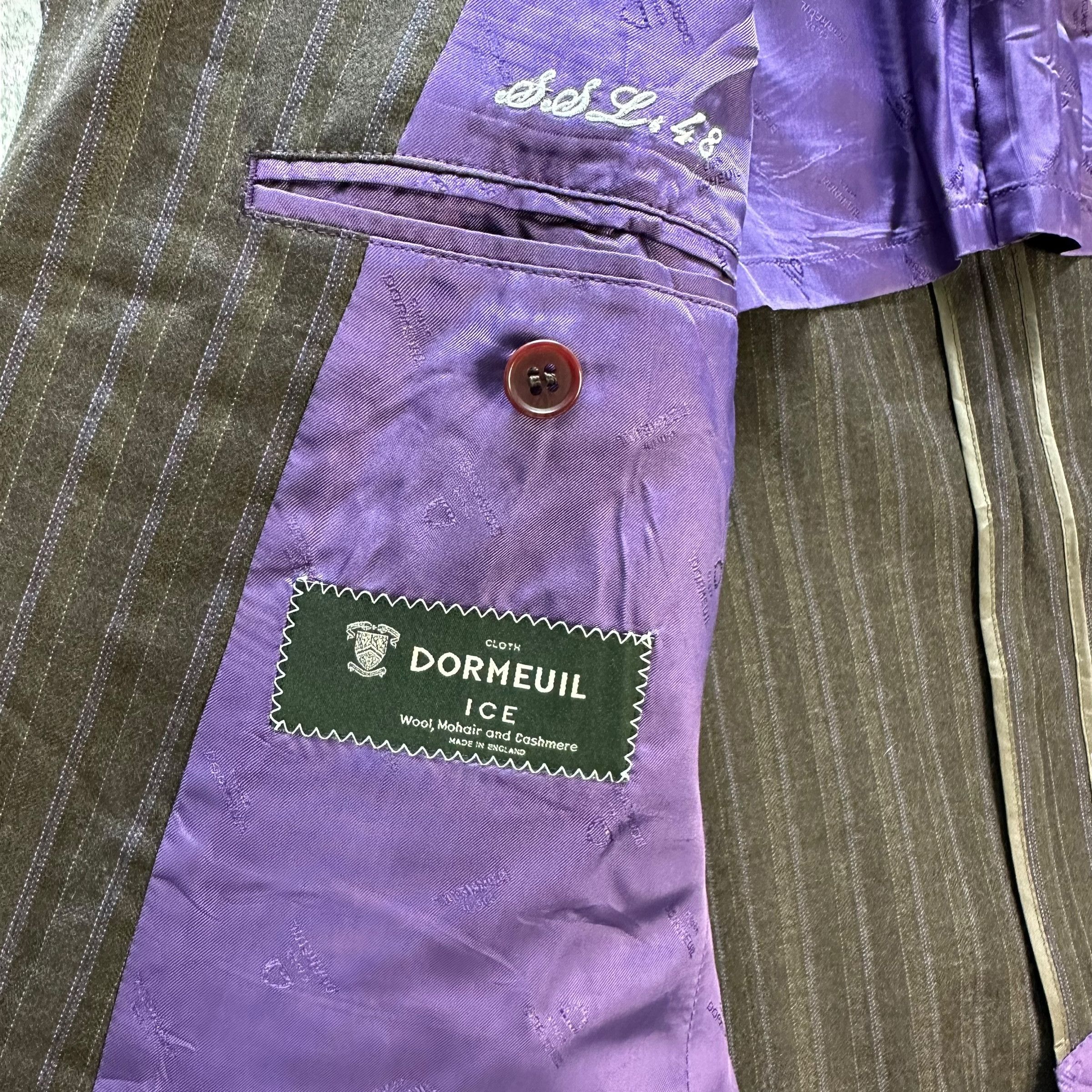 Japanese Brand Cloth DORMEIUL Wool Mohair Cashmere Suit Jacket #A67-1615 Size 40R - 8 Thumbnail