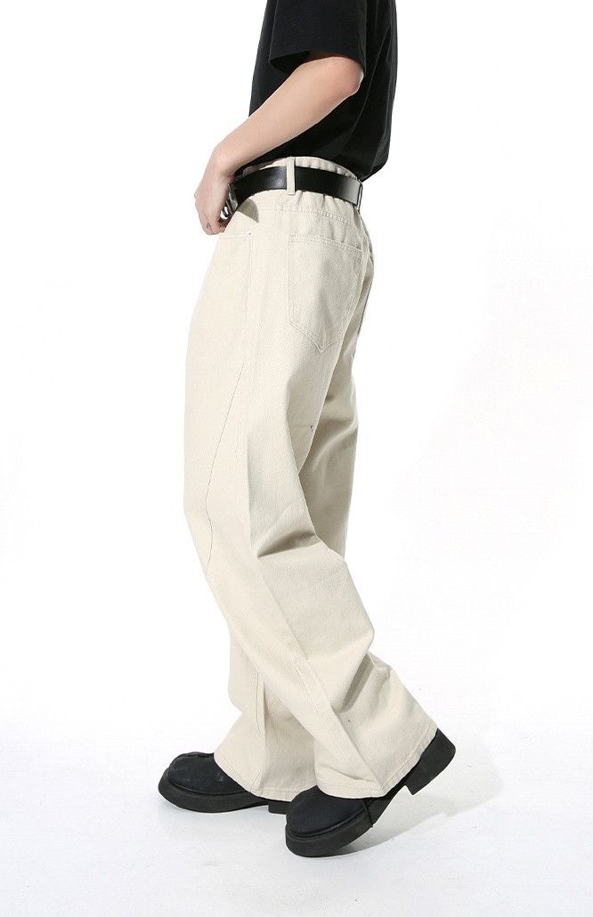 Japanese Brand × Jean Solid color simple straight loose versatile jeans Size US 32 / EU 48 - 3 Thumbnail