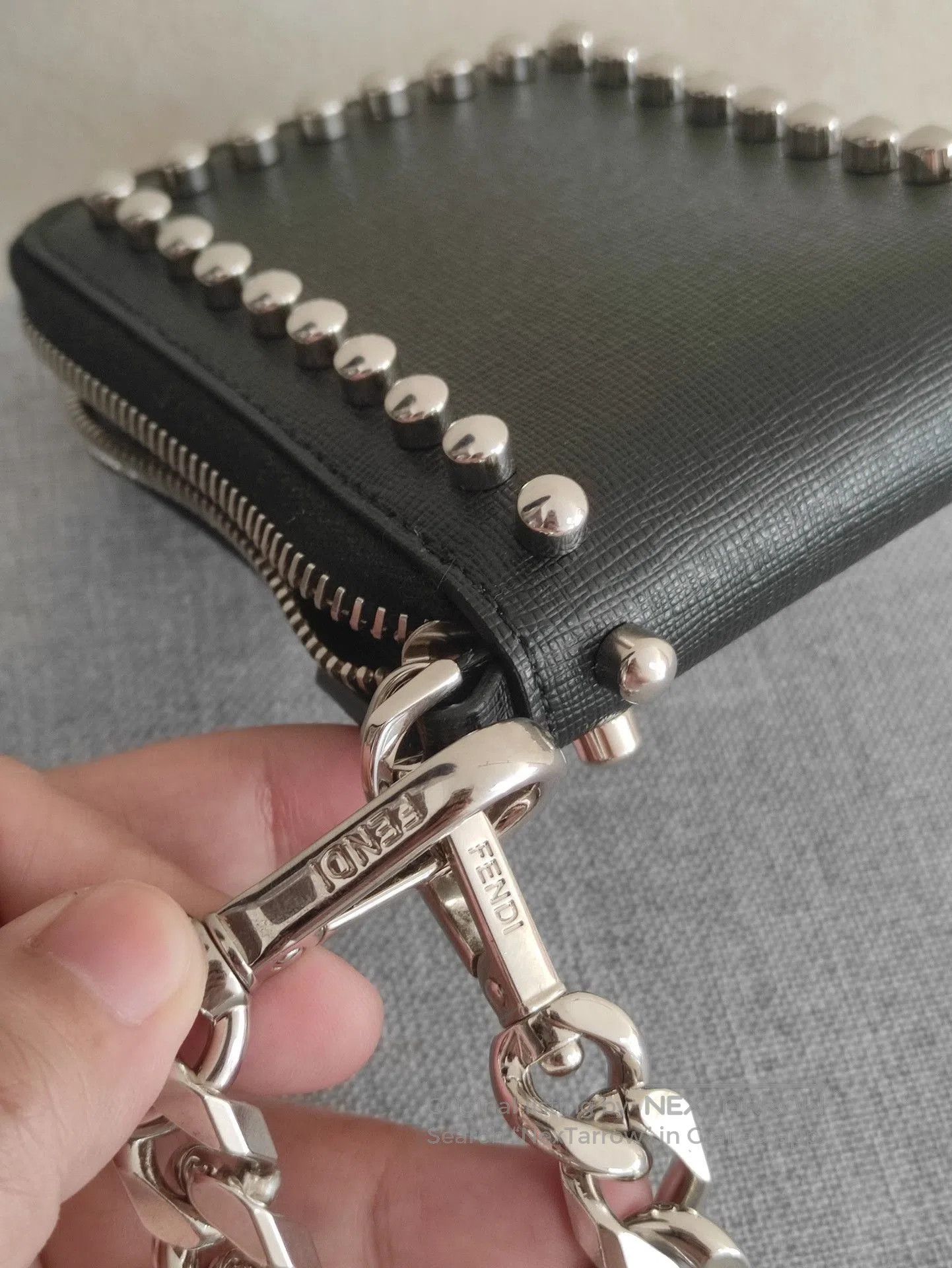 Fendi Fendi Karl Lagerfeld Fur Rivet Chain Wallet. Size ONE SIZE - 5 Thumbnail