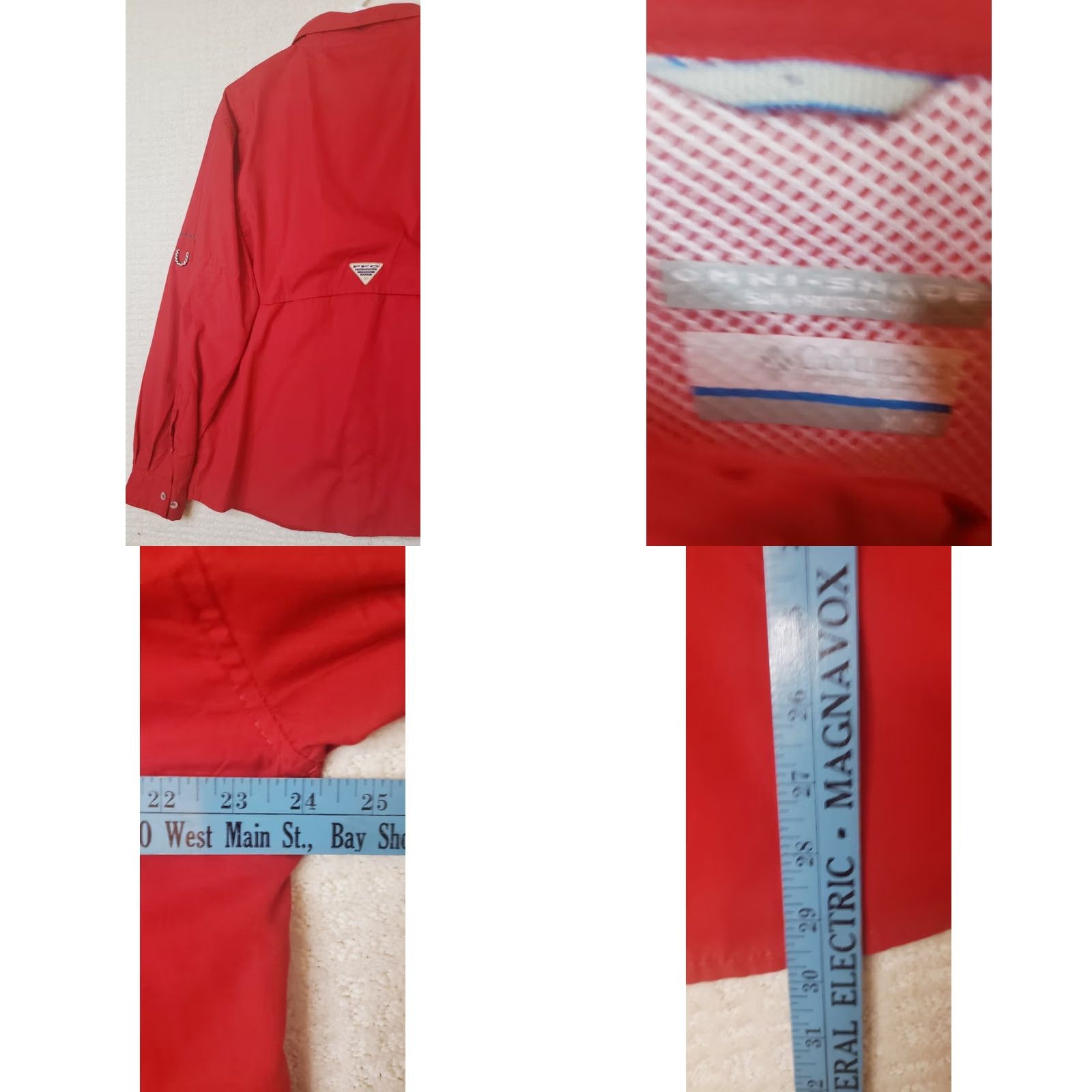 Vintage Columbia Omni-Shade Shirt Mens XL Red Vented Long Sleeve Outdoors Fishing Shirt Size US XL / EU 56 / 4 - 8 Thumbnail