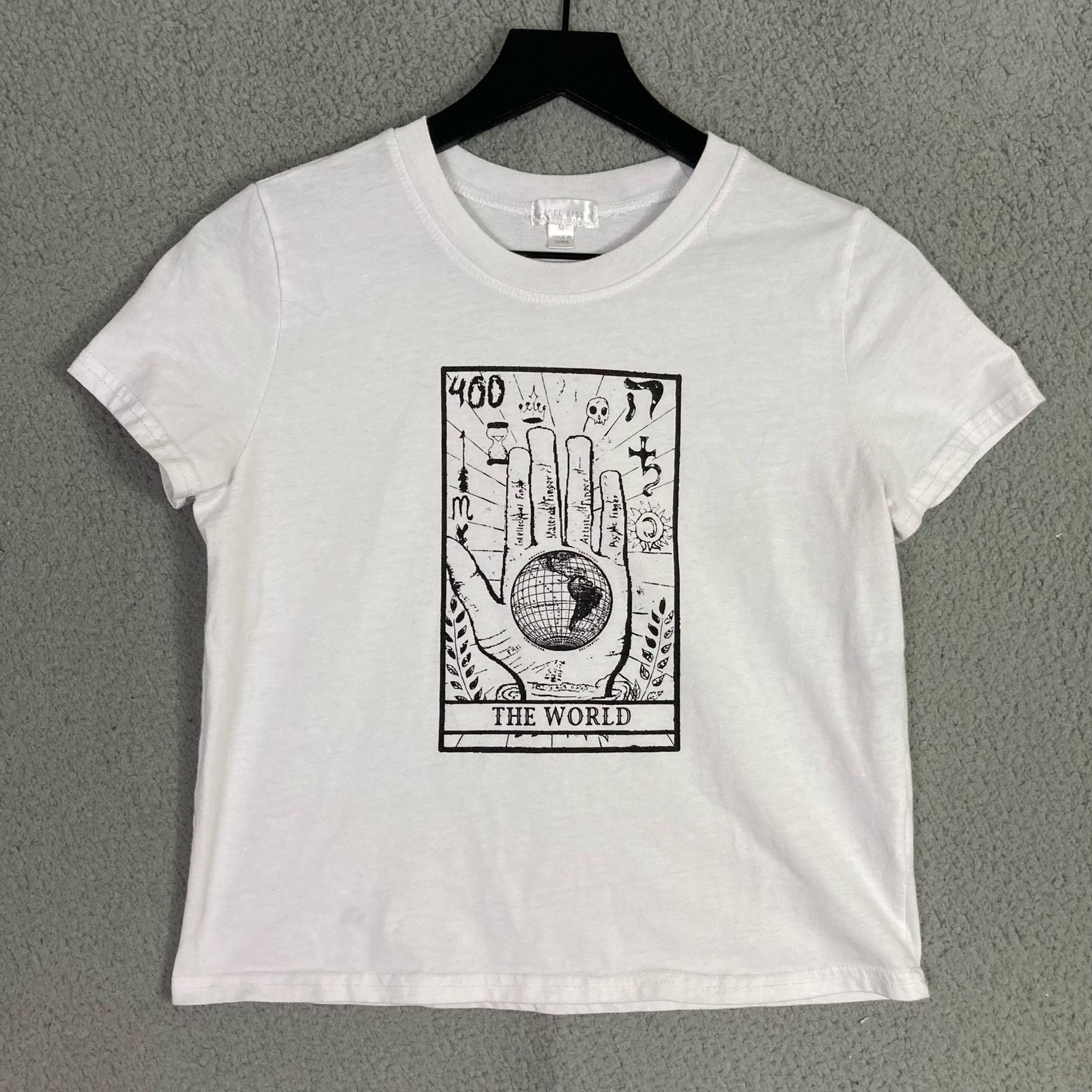 Other Orange Kiss Women's Mystical Tarot Graphic Tee White Medium Size M / US 6-8 / IT 42-44 - 3 Thumbnail