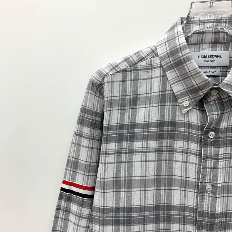 Thom Browne Thom Browne Gray striped cotton lapel single-breasted long- Size US S / EU 44-46 / 1 - 3 Thumbnail