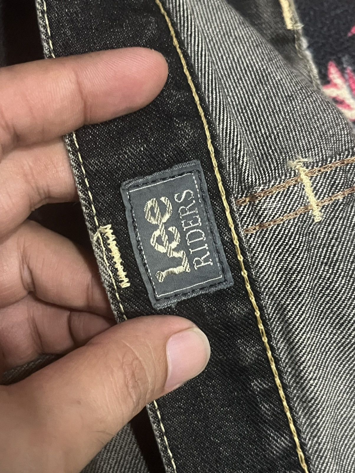 Vintage ⚡️Grunge⚡️Vintage Lee Riders Grime Style Mud Washed Jeans Size US 32 / EU 48 - 19 Thumbnail
