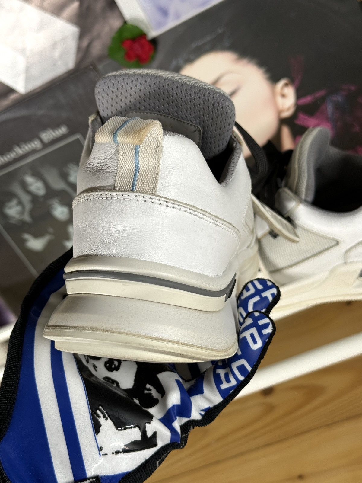 Prada Mechano Silver White Leather Strap Sneakers Size US 8.5 / EU 41-42 - 8 Thumbnail