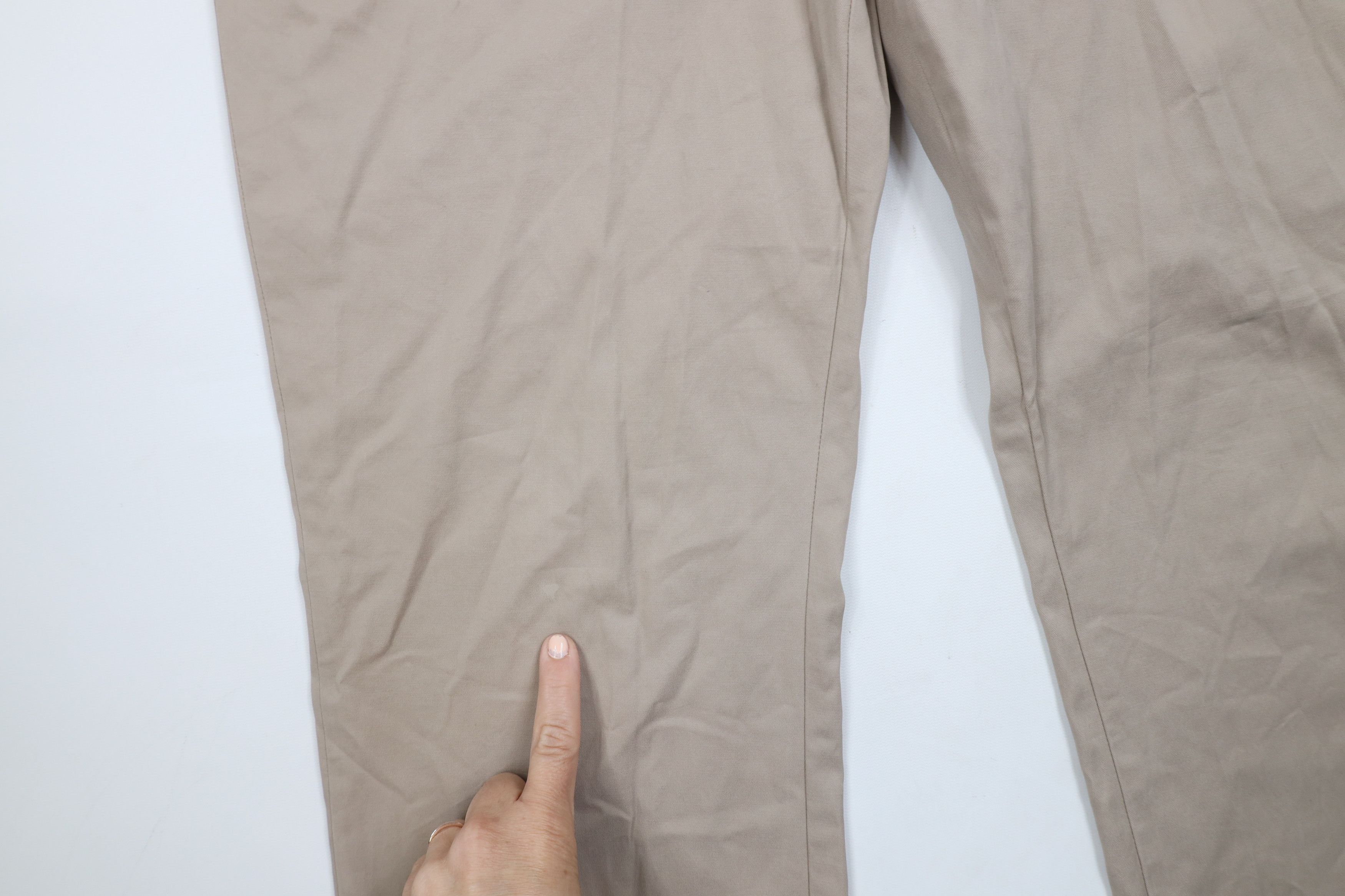Express Express Agent Stretch Wide Leg Chino Pants Trousers Beige Size US 31 - 5 Thumbnail