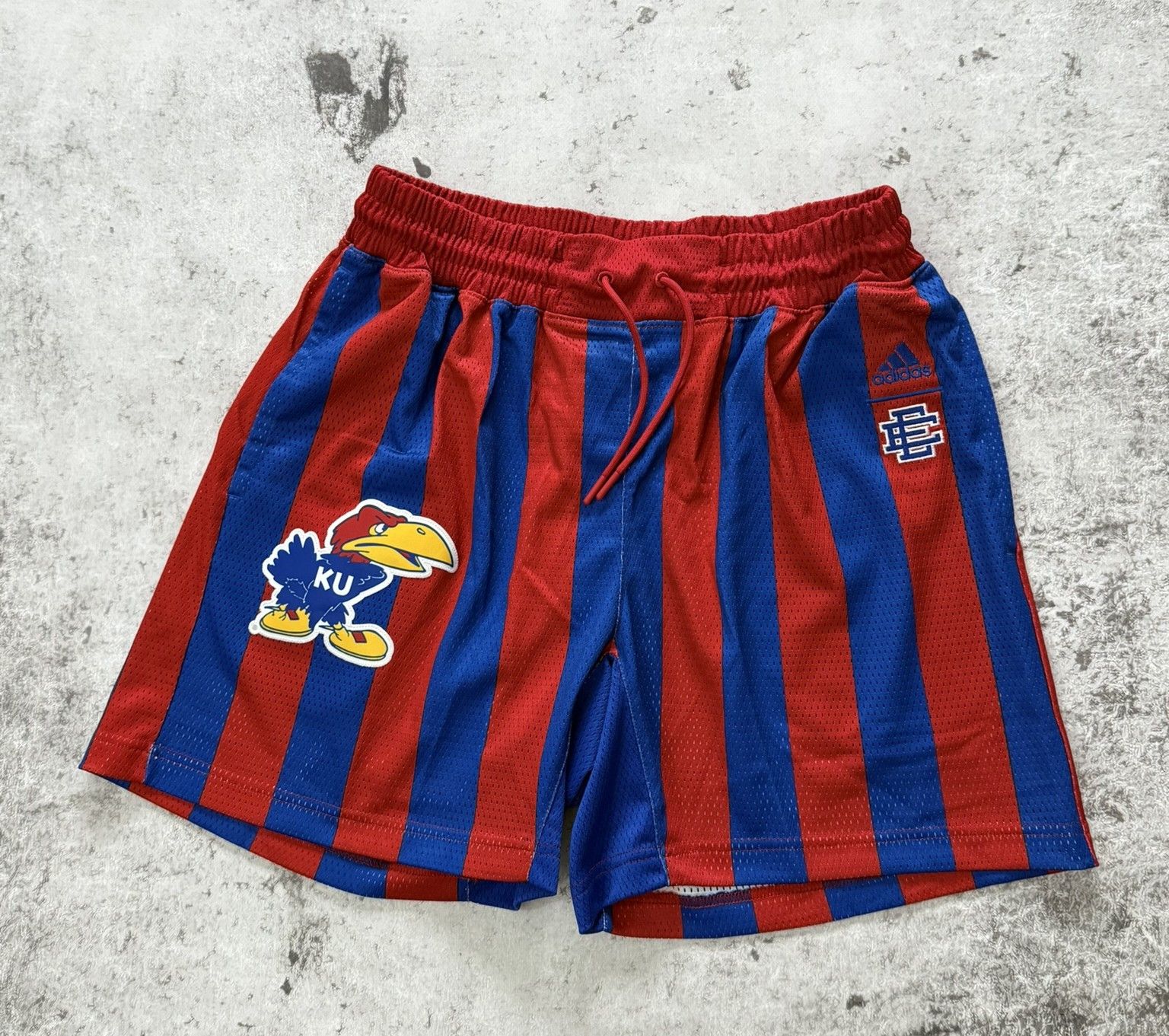 Eric Emanuel Kansas University Adidas Shorts Jayhawks Men L