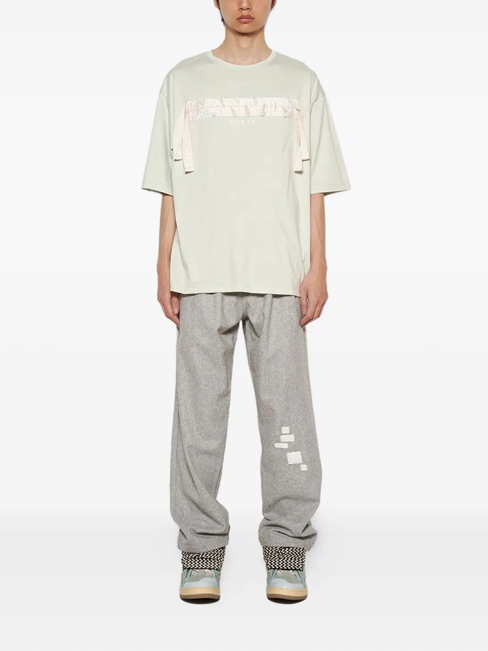 Lanvin o1mle0426 Curb Embroidered T-Shirt in Green Size US XS / EU 42 / 0 - 2 Thumbnail