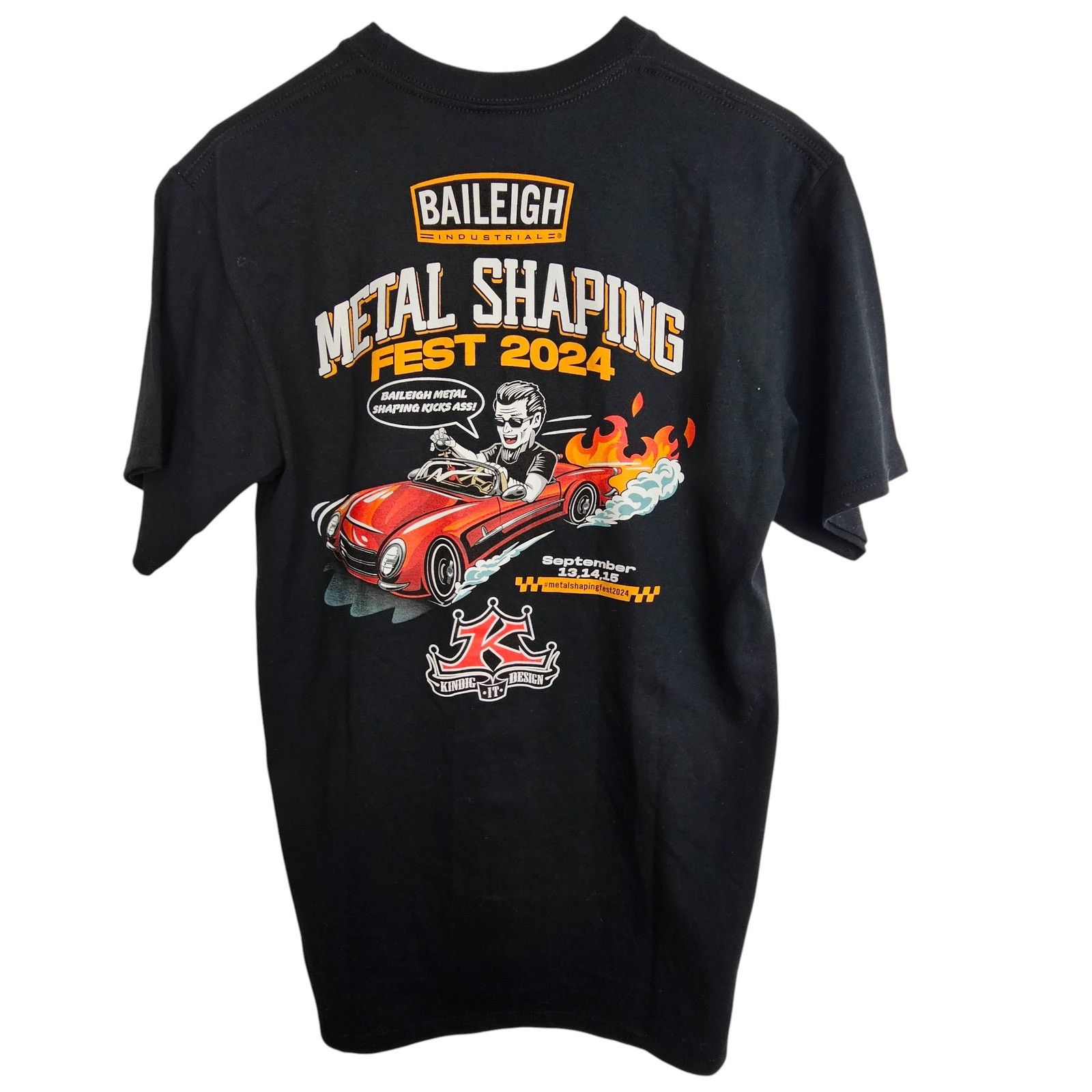 Raleigh Denim Baileigh Mens Graphic T-Shirt Metal Shaping Fest 2024 Sz M Size US M / EU 48-50 / 2 - 1 Thumbnail