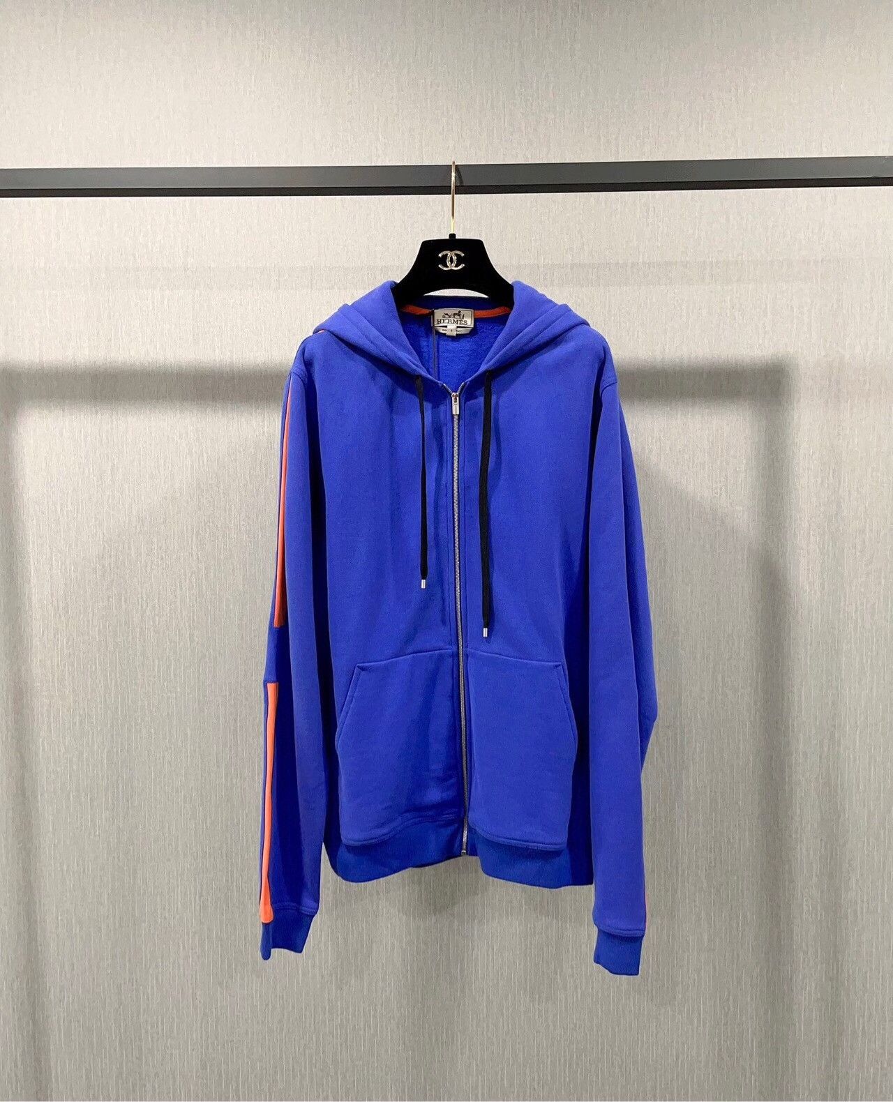 Hermes Hermes Blue Hooded Casual Sweatshirt Size US S / EU 44-46 / 1 - 1 Thumbnail