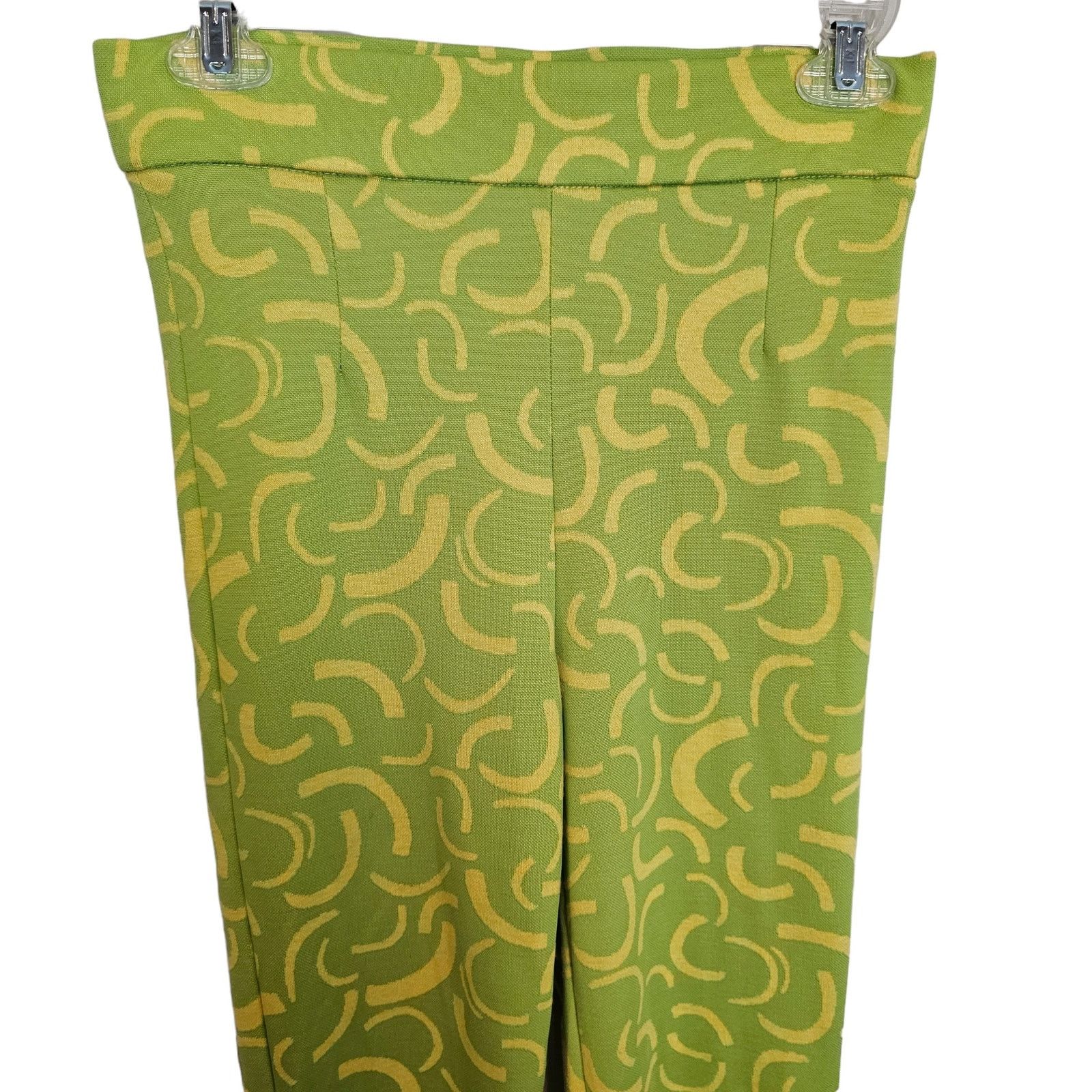 Zara Zara Womens Geometric Retro Pants Flared Sz S Rave Festival Size 27" / US 4 / IT 40 - 3 Thumbnail