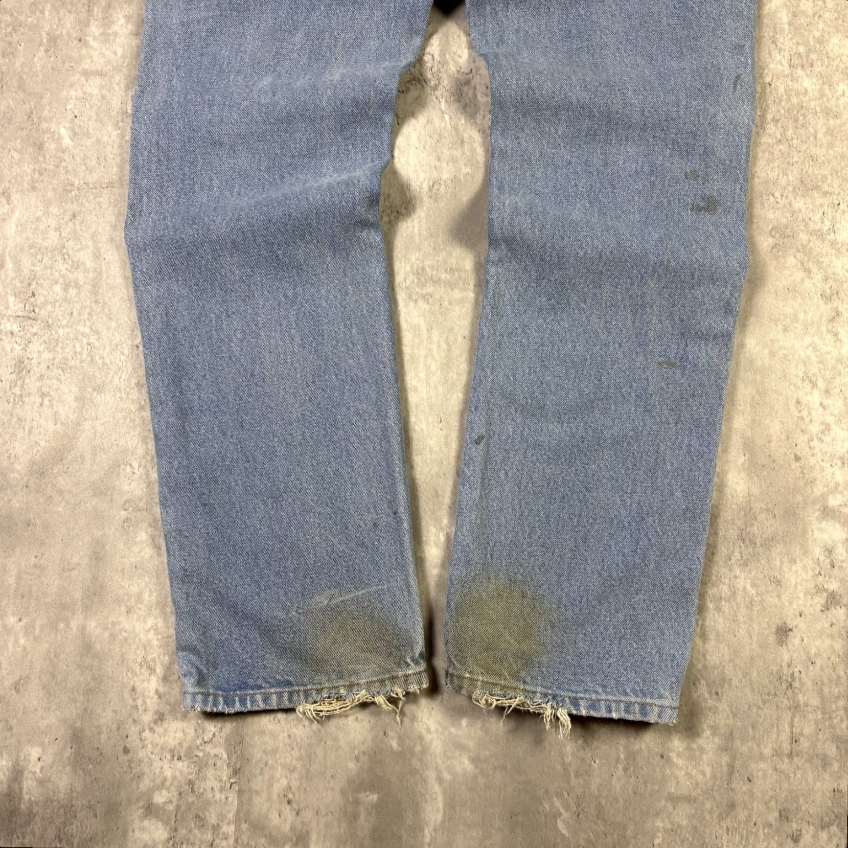 Carhartt VINTAGE Carhartt Jeans Light Blue Wash Straight Leg 34x36 Men Denim USA 90s Cotton Relaxed Regular Inseam 36" B18 STW Size US 34 / EU 50 - 3 Thumbnail