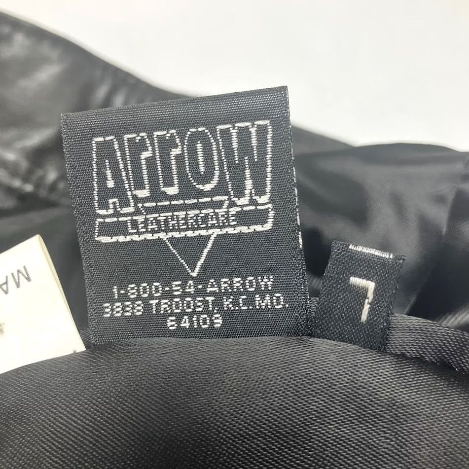 Arrow VINTAGE Black Lambskin Leather High Rise Tapered Leg 5 Pocket Pants Size 28x31 Size 28" / US 6 / IT 42 - 6 Thumbnail
