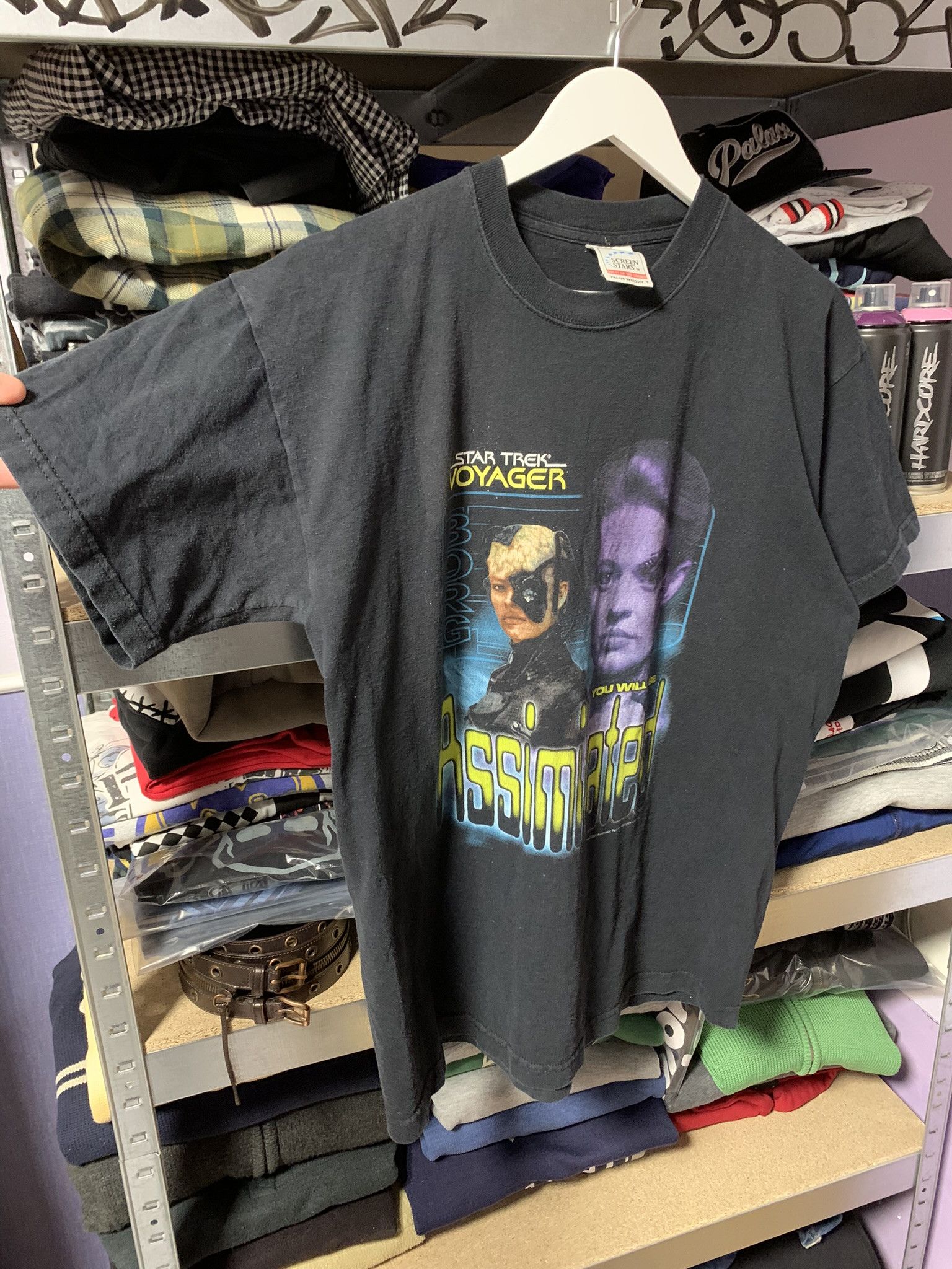 Fruit Of The Loom Vintage Star Trek Voyager 2001 Merch T Shirt Size US L / EU 52-54 / 3 - 3 Thumbnail