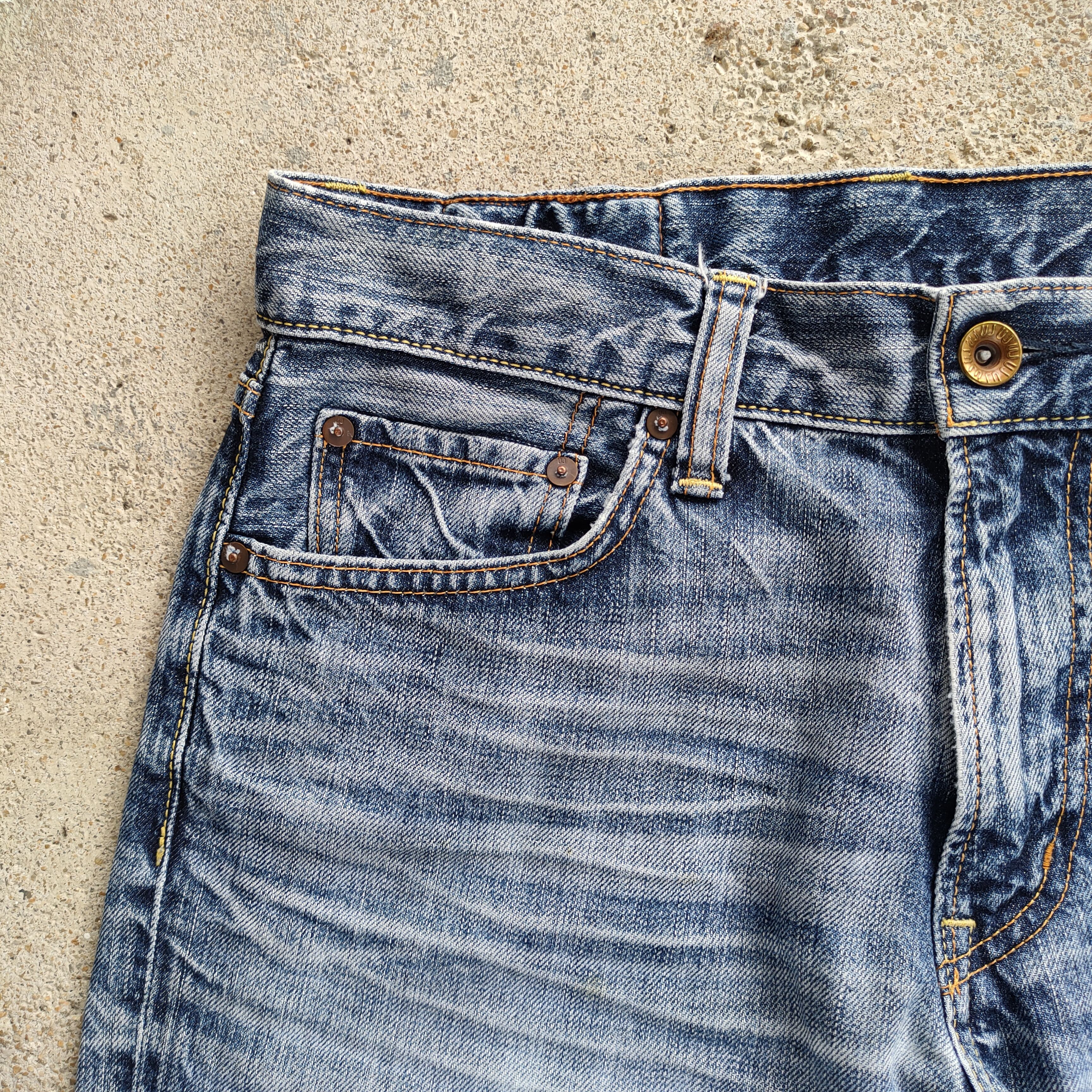 Jean W32 VINTAGE JAPANESE FADED DISTRESSED DENIM JEANS PANTS Size US 32 / EU 48 - 6 Thumbnail