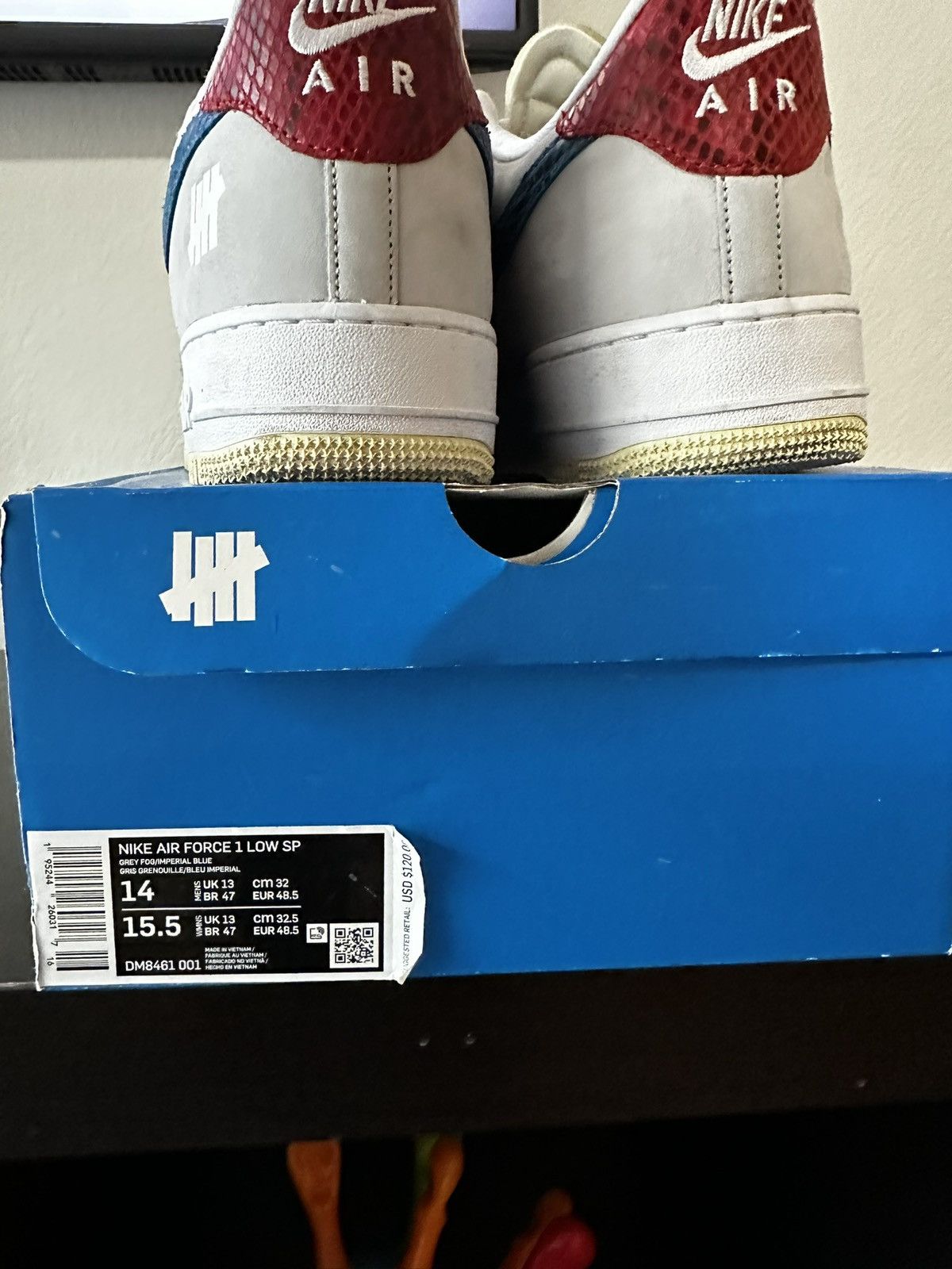 Nike × Undefeated Undefeated x nike air force one size 14 Size US 14 / EU 47 - 3 Thumbnail