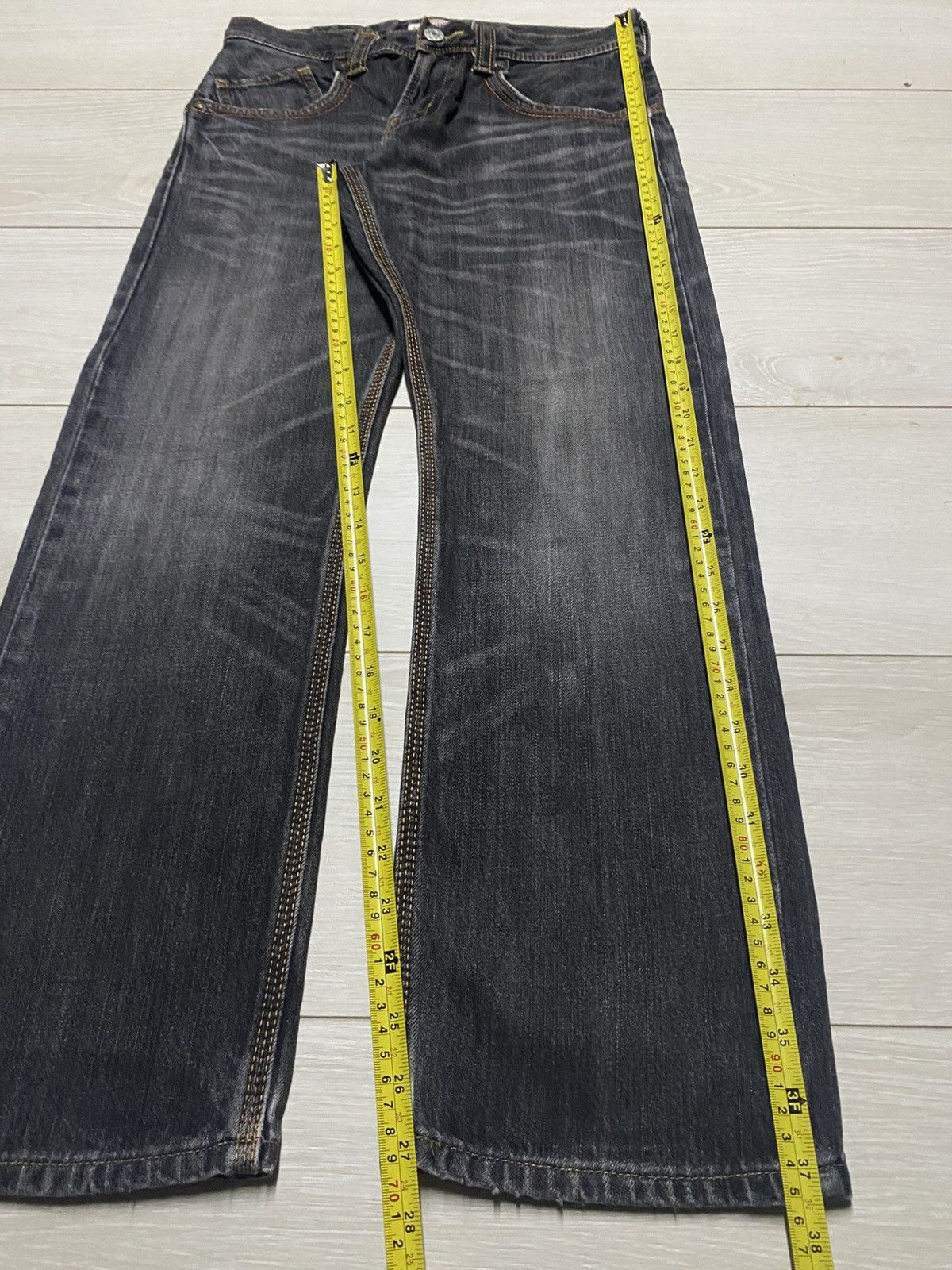 Edwin Japanese Edwin Xv Black Denim Buckle Back Loose Jeans Size US 30 / EU 46 - 16 Thumbnail