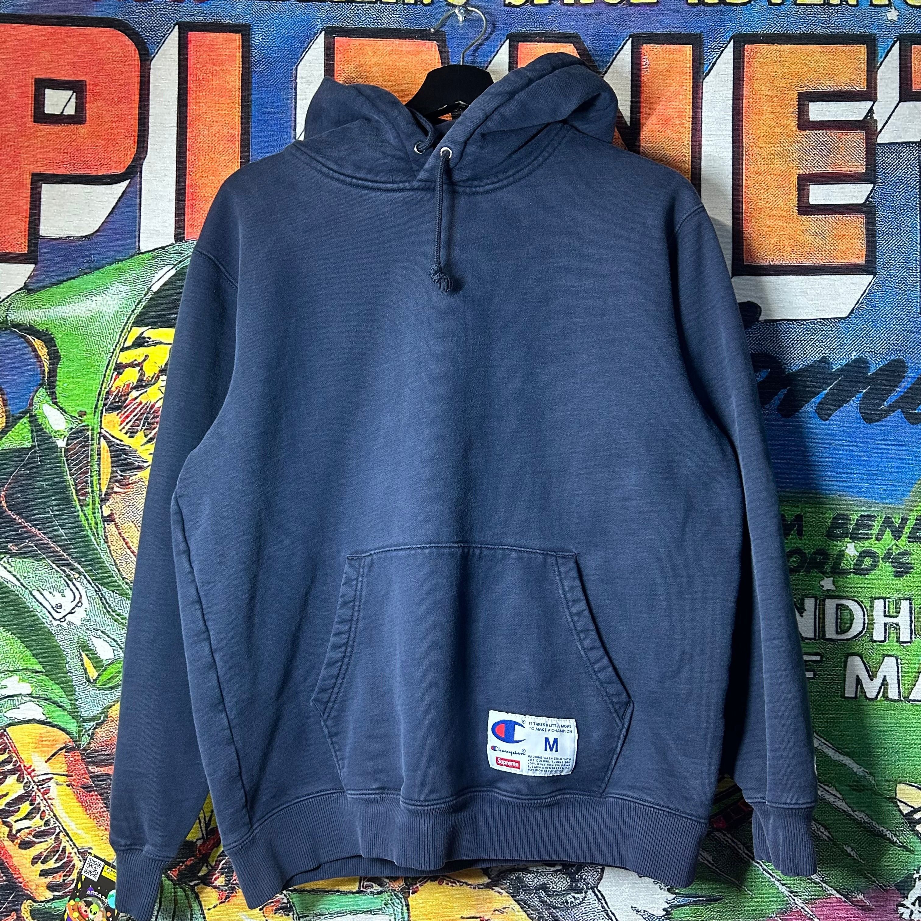 Supreme Champion Hoodie Navy | Grailed