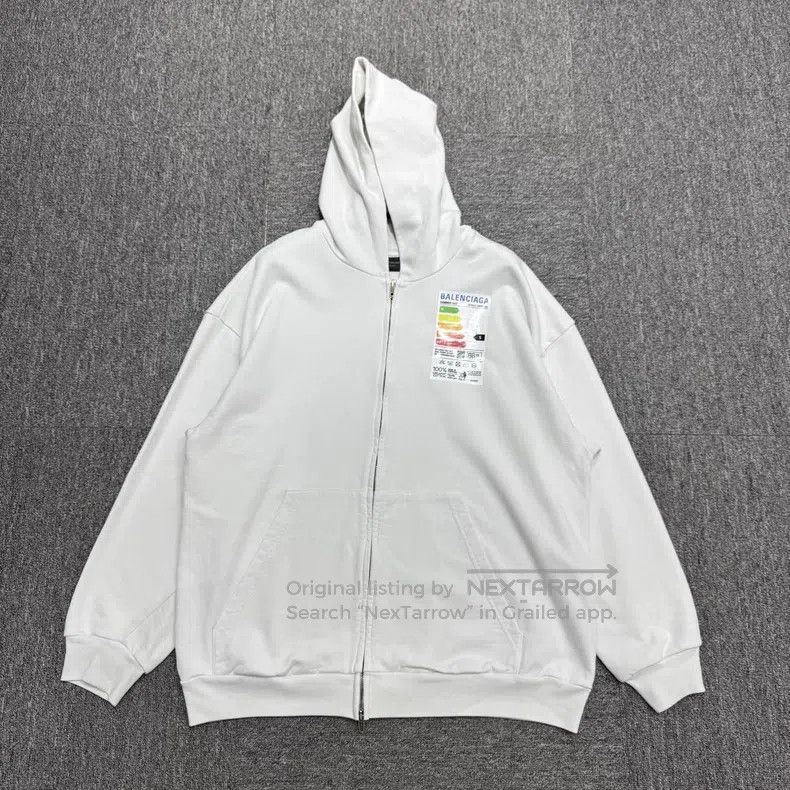 Balenciaga Balenciaga Energy Saving Logo Hooded Sweatshirt Size US S / EU 44-46 / 1 - 1 Thumbnail
