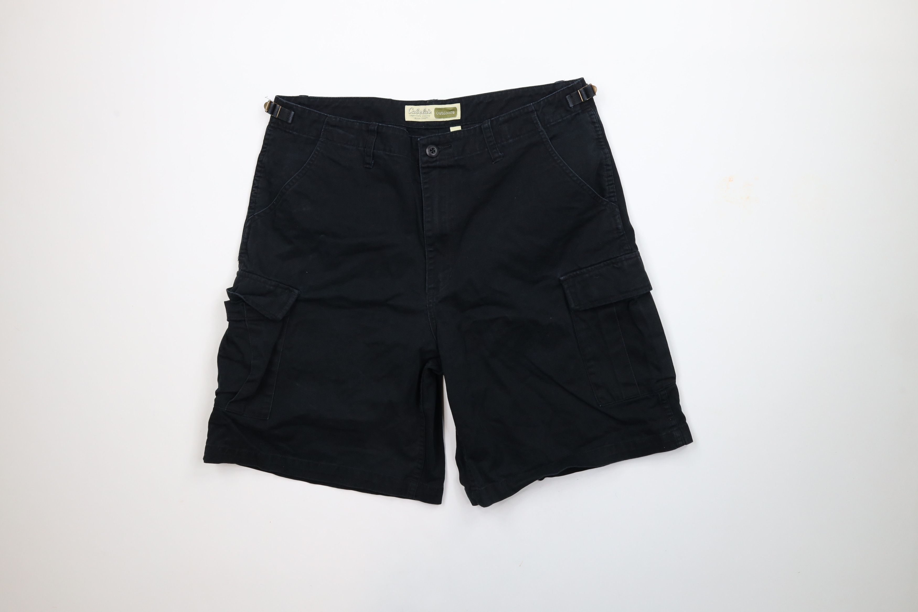 Cabelas × Vintage Vintage Cabelas Heavyweight Surplus Cargo Shorts Black Size US 38 / EU 54 - 1 Thumbnail