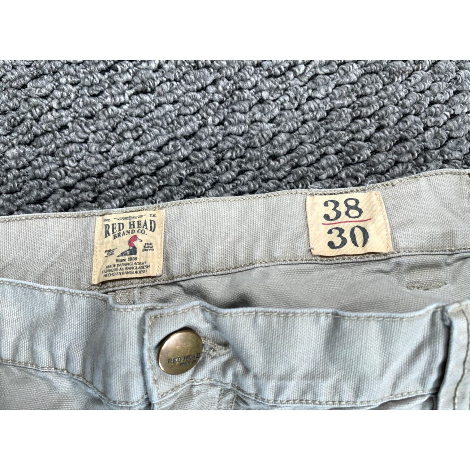 Doublet VINTAGE PANTS Baggy Loose Fit Canvas Double Knee Cargo 36 x 29 Beige Cargo Pocket Elastic Waist Zip Fly Regular Straight Mens Size US 36 / EU 52 - 3 Thumbnail