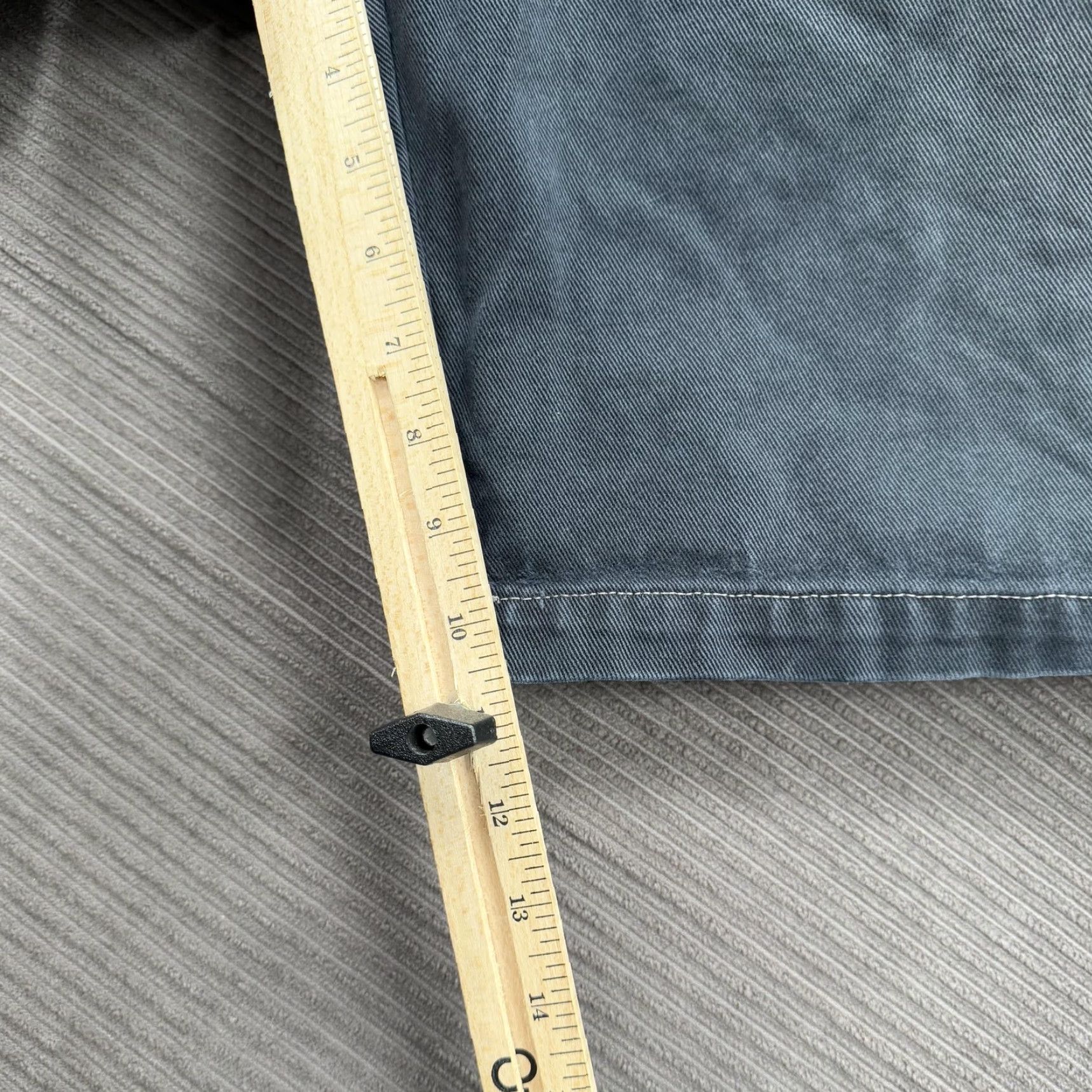 Vintage RAW EDGE Shorts Cargo Carpenter Utility Workwear Pocket Mens 38 Black Cotton Five-Pocket Hammer Loop Zipper Fly Button Pocketed Size US 38 / EU 54 - 7 Thumbnail