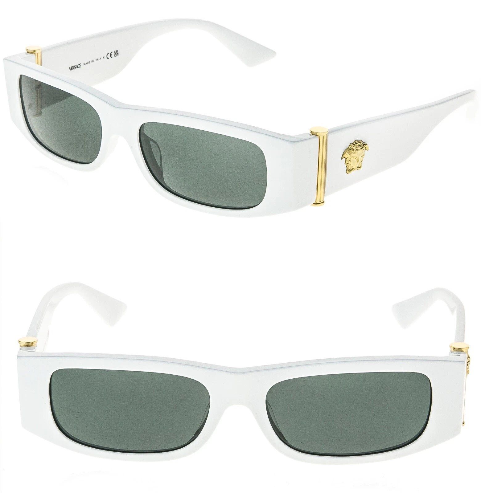 VERSACE VE4476U MEDUSA Stud Gold White 4476 Bold Unisex