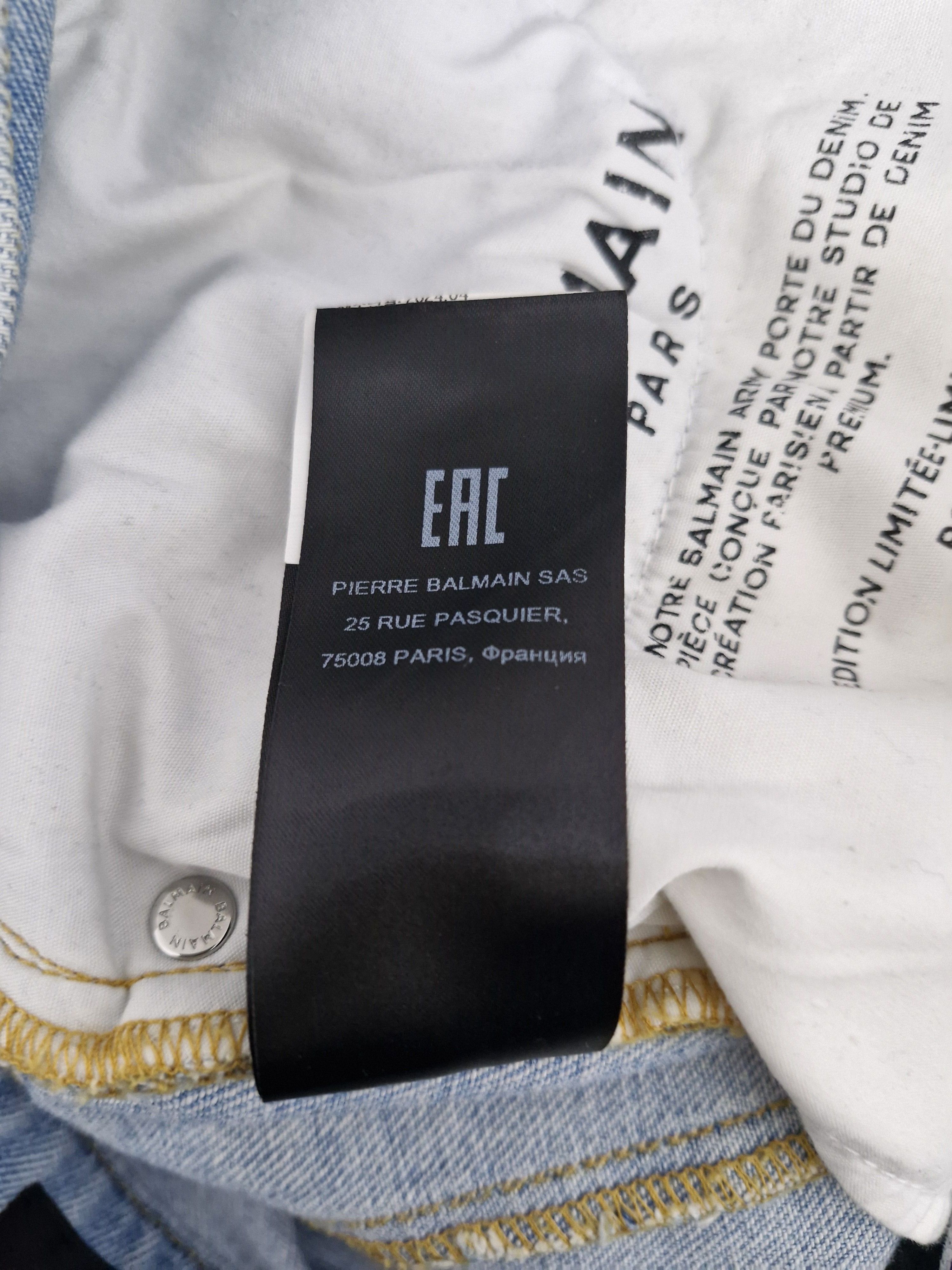 Balmain BALMAIN FW24 Light Washed Biker Jeans Size US 29 - 10 Thumbnail