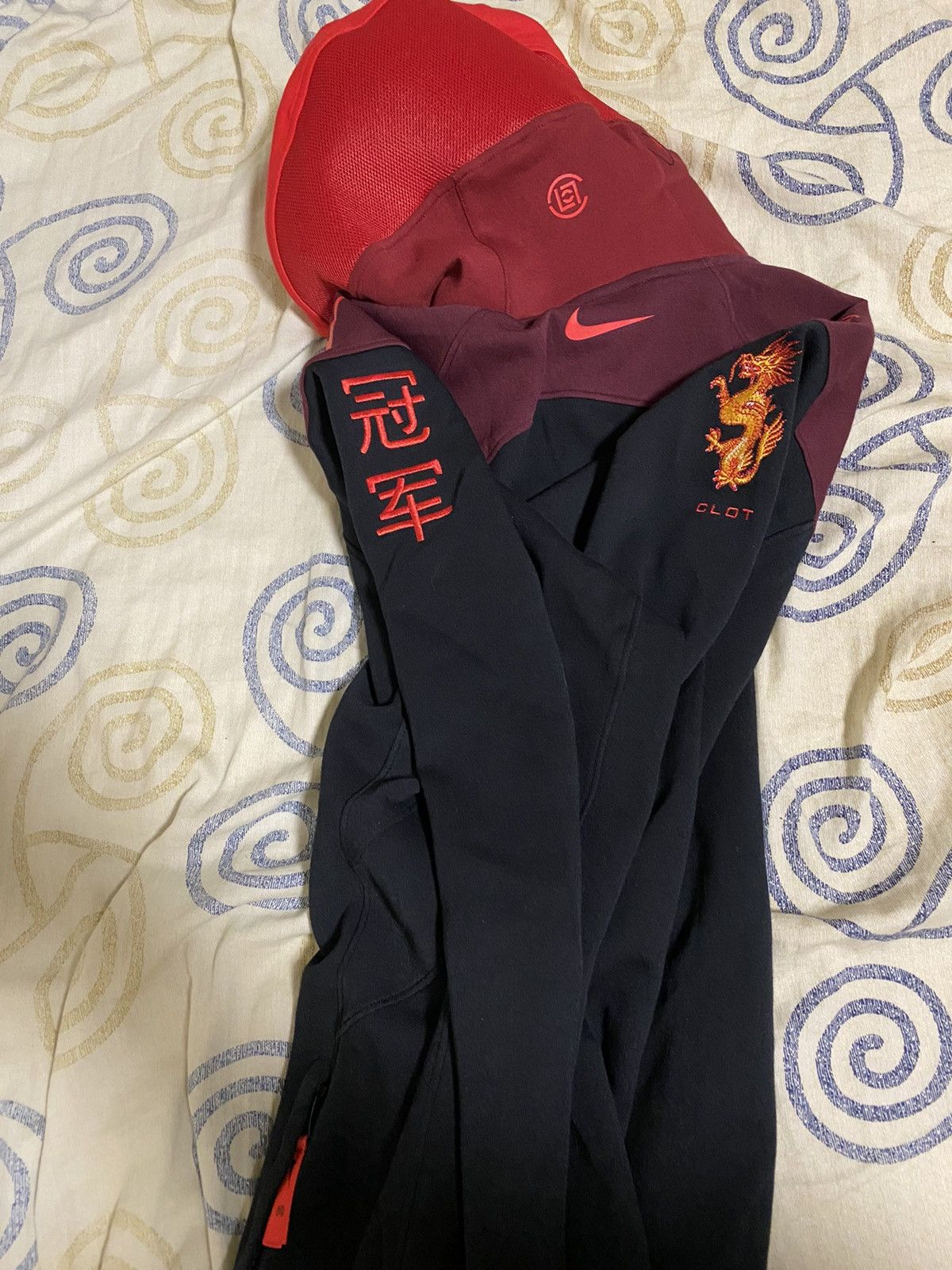 CLOT × Nike Nike CLOT Maroon Hoodie Size US M / EU 48-50 / 2 - 2 Thumbnail