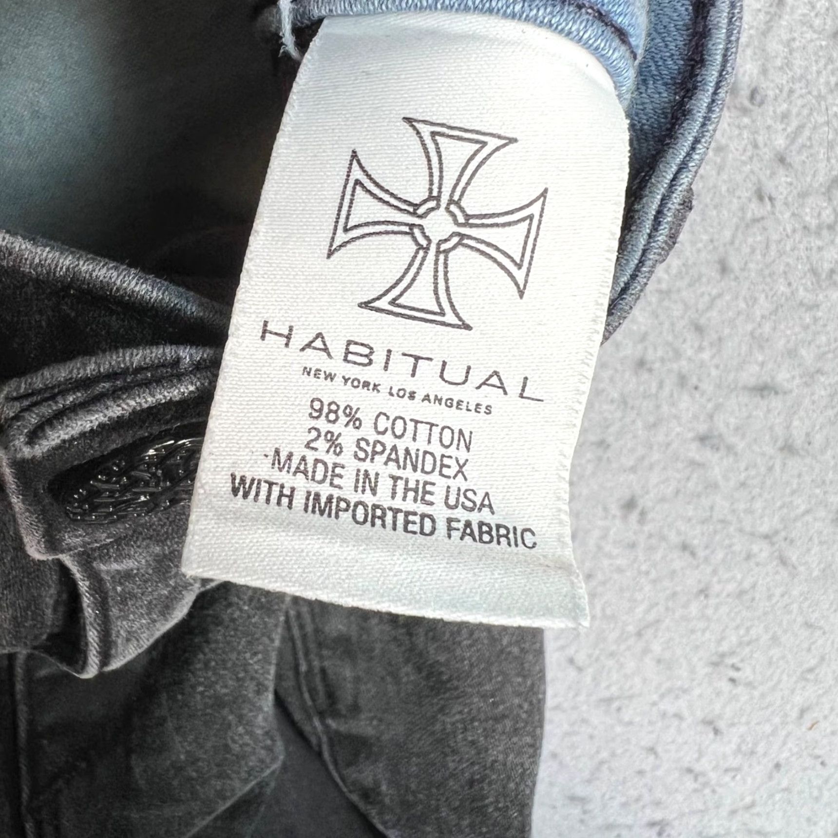 Vintage Habitual Womens Jeans 26 Black Denim Skinny Low Rise Adult Womens 26 28 Inseam 26in Cotton Blend Denim Pants Size 28" / US 6 / IT 42 - 5 Thumbnail