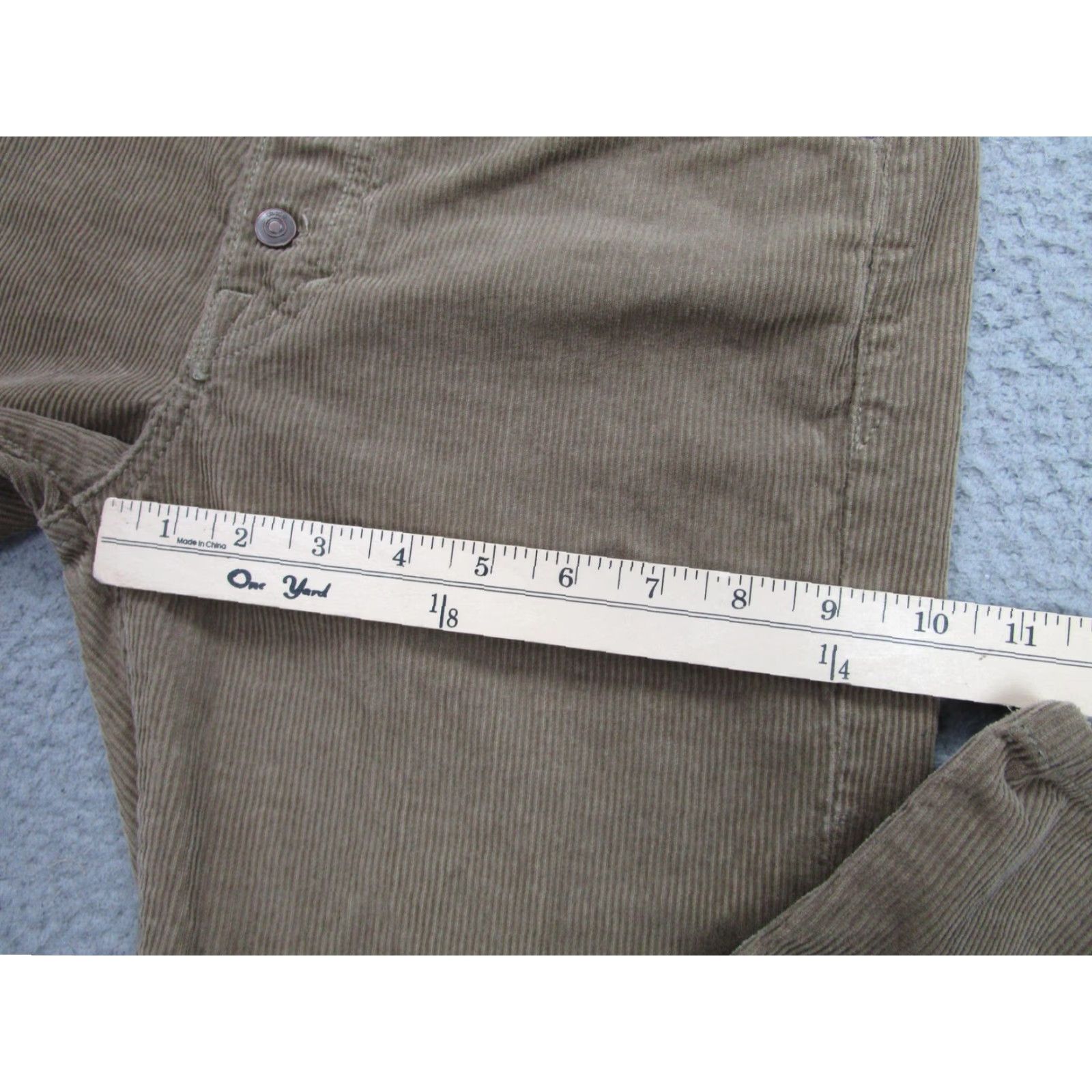 Vince Vince Womens 4 Beige Corduroy Straight Leg Pants Button Fly Casual Pants Size 27" / US 4 / IT 40 - 6 Thumbnail
