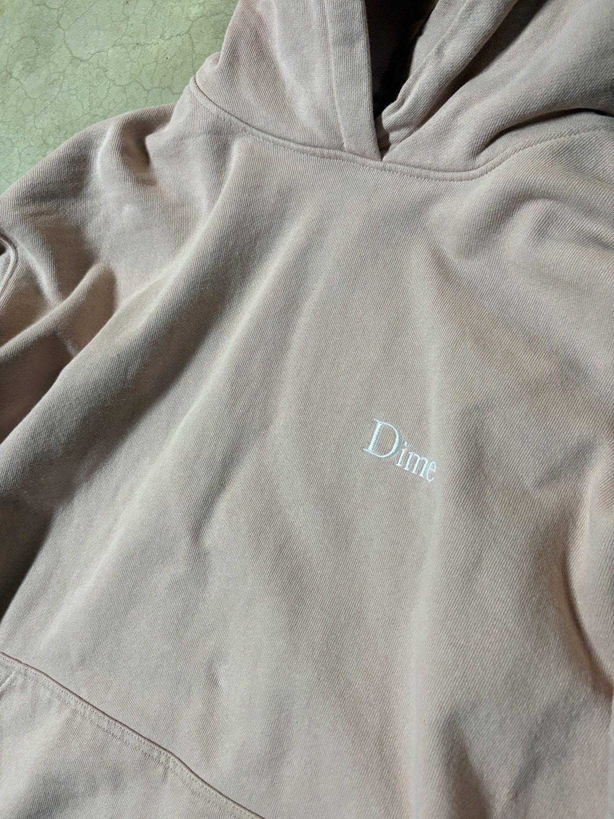 Dime Dime Classic Small Logo Hoodie Boxy Oversized Old Pink XL Size US XL / EU 56 / 4 - 2 Thumbnail