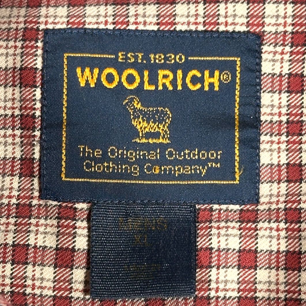Vintage VINTAGE Woolrich Shirt Adult XL Red Plaid Cotton Button-Up, Long Sleeve, 90s, Outdoor Mens Size US XL / EU 56 / 4 - 5 Thumbnail