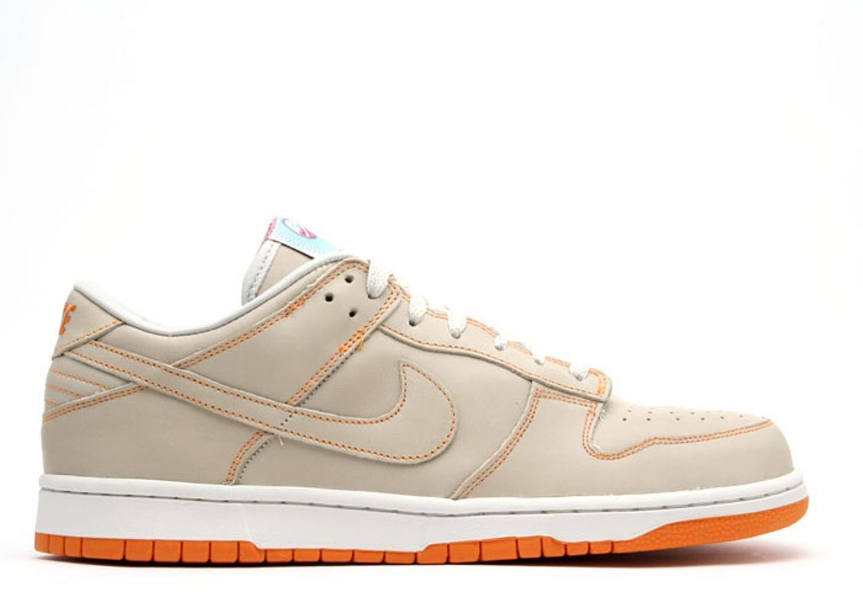 Nike Dunk Low EX Animizing Light Bone Sneakers 2007 Size US 12 / EU 45 - 1 Thumbnail