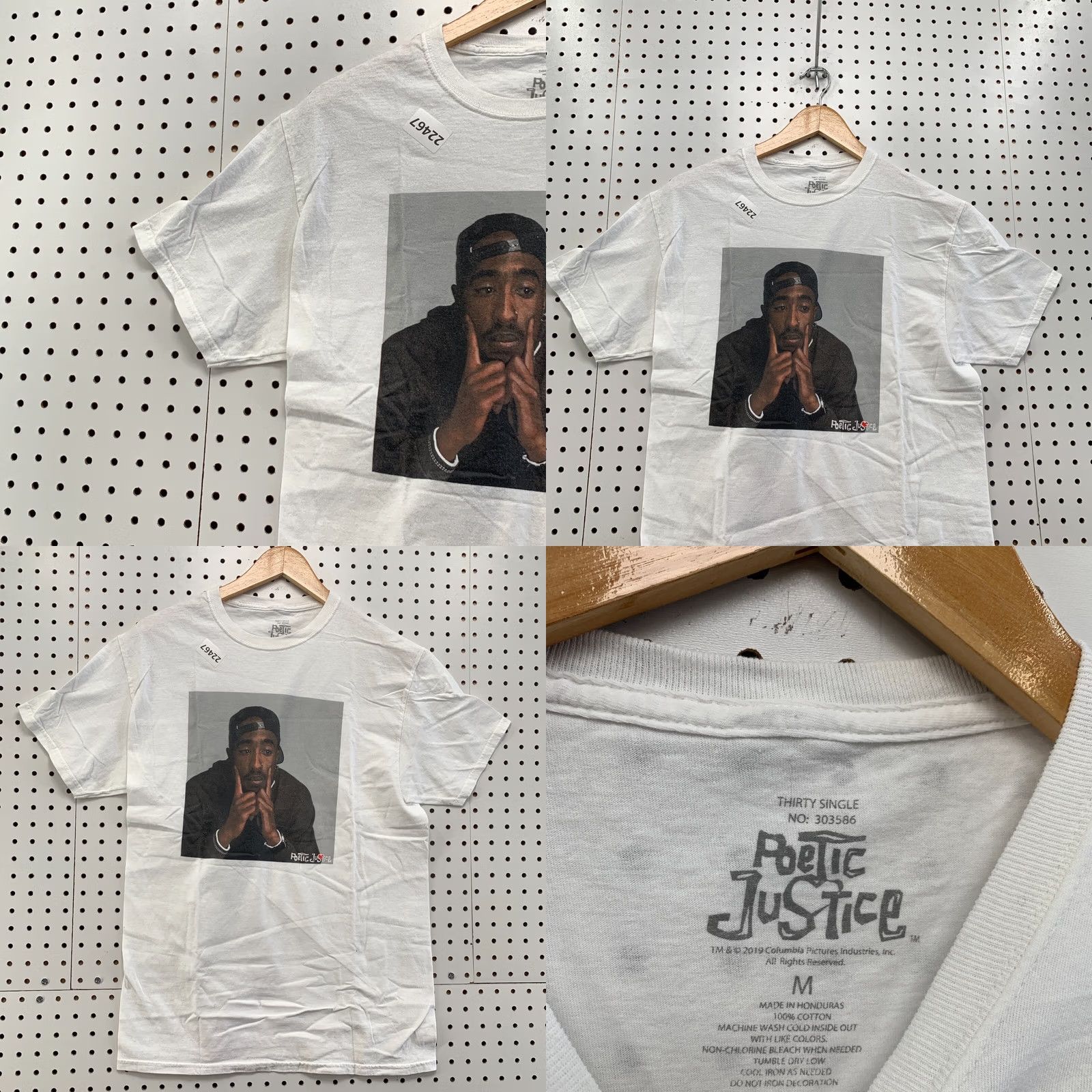 Vintage TUPAC 2Pac Shirt White Poetic Justice Portrait Adult Medium Hip Hop RAP T Size US M / EU 48-50 / 2 - 8 Thumbnail