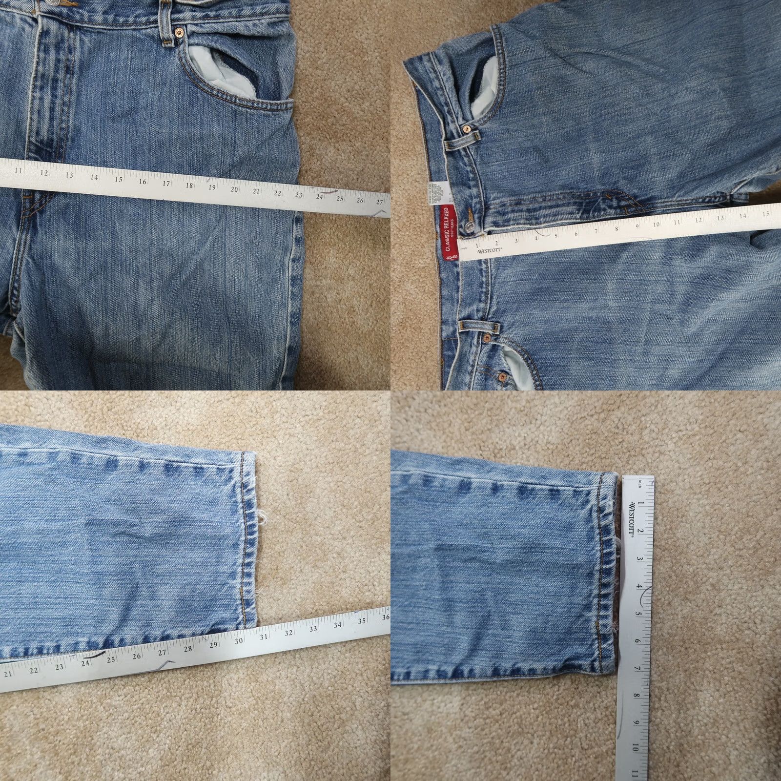 Levi's VINTAGE Levi's 550 Jeans Women's Plus 20 Blue Denim 31in Inseam Relaxed Taper 5-Pocket USA 90s Mens Womens Size 42" / US 20 - 9 Thumbnail