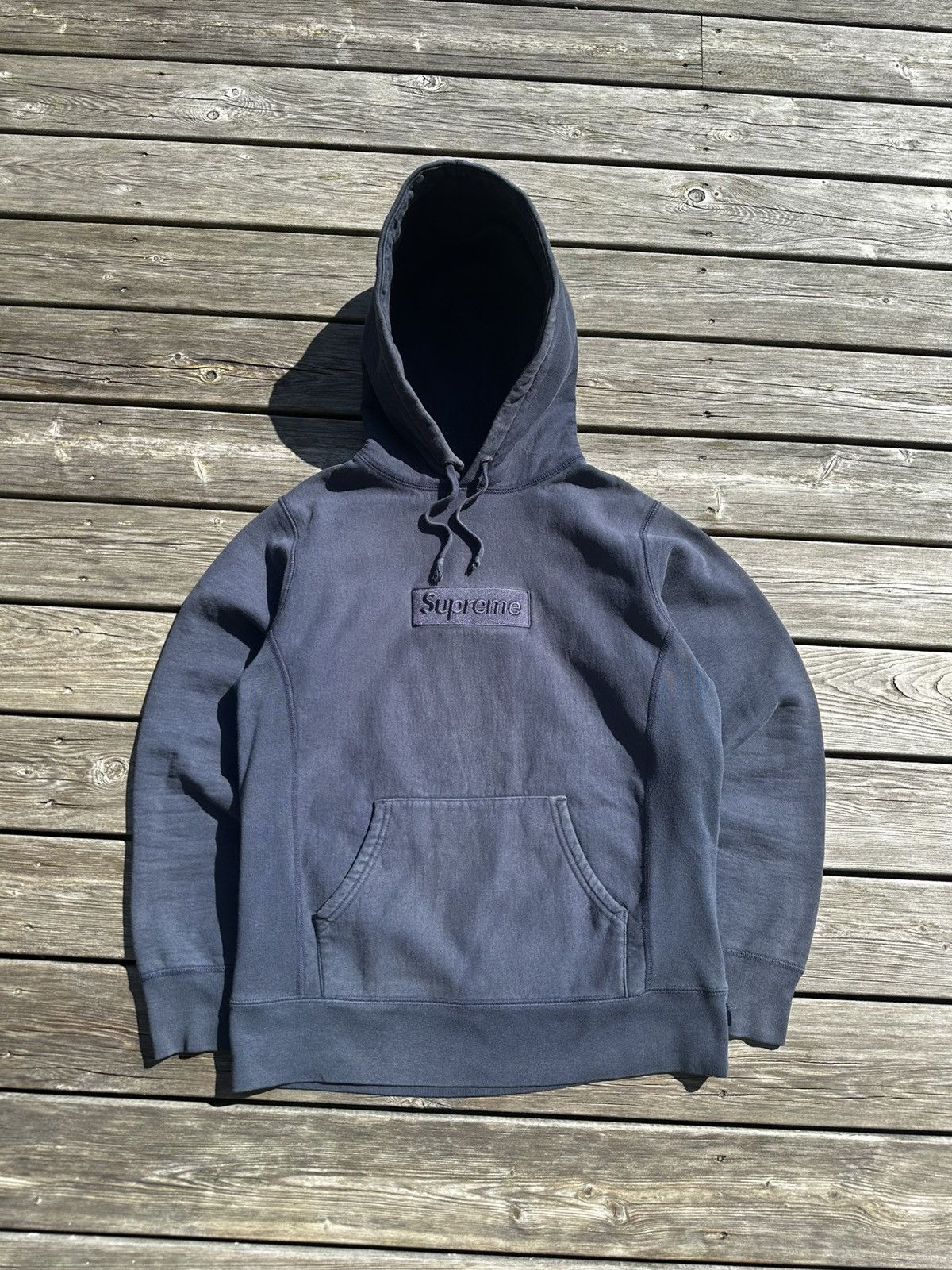 Supreme Supreme Tonal Box Logo Hoodie FW14 Size S Size US S / EU 44-46 / 1 - 2 Thumbnail