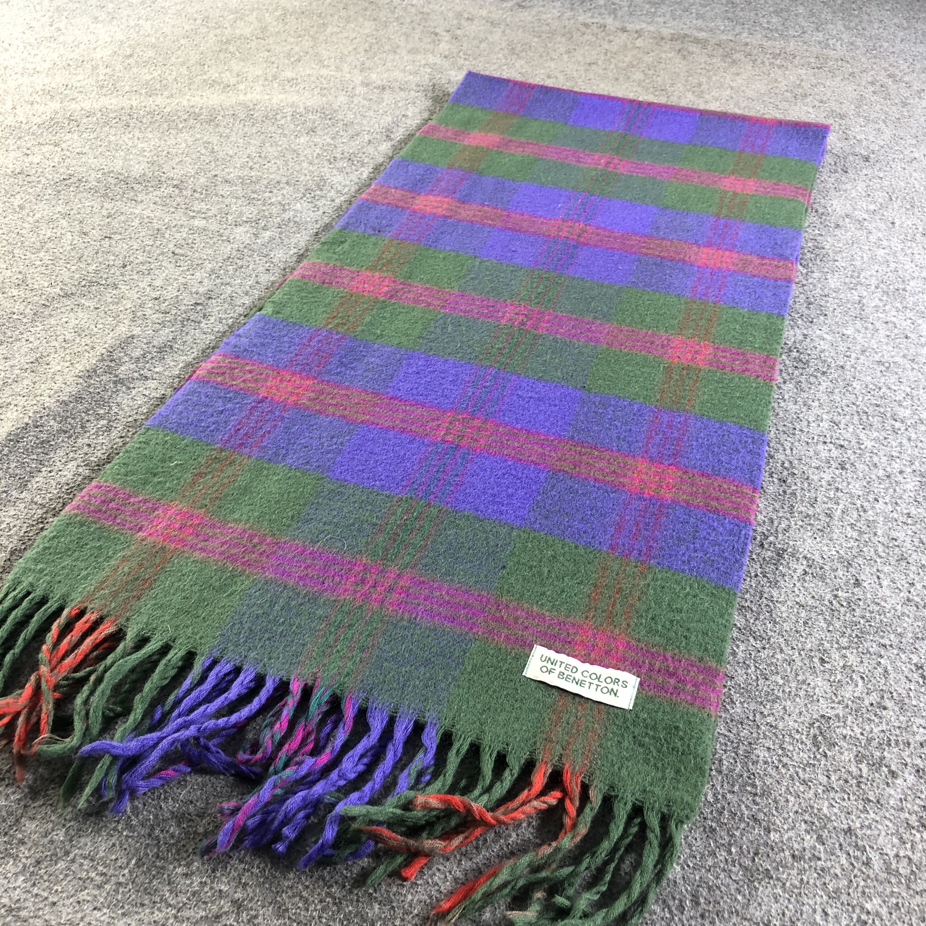 United Colors Of Benetton United Colors Of Benetton Wool Scarf Muffler V1987 Size ONE SIZE - 3 Thumbnail