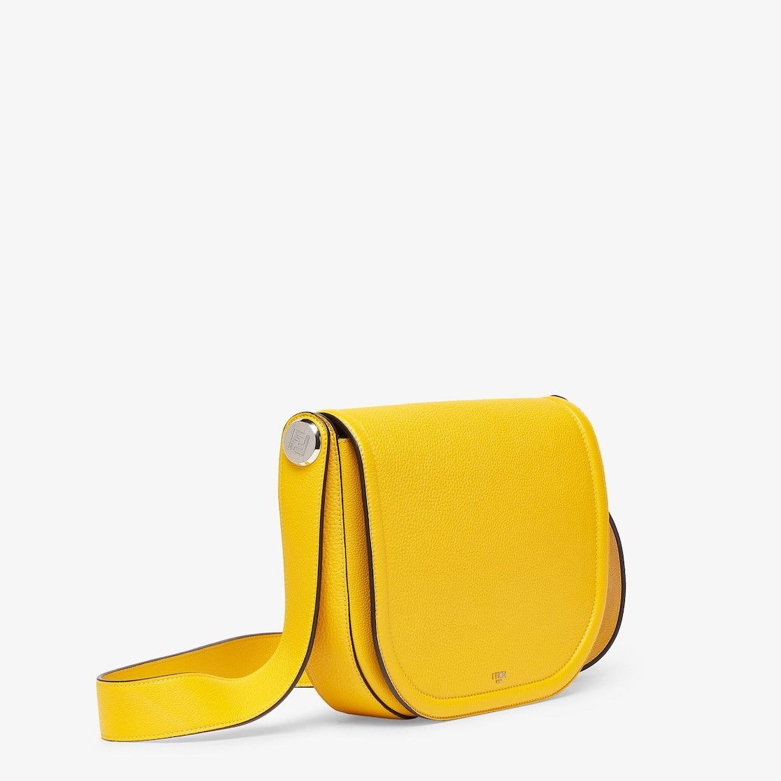 Fendi o1s1wg110925 Size:OS/Fendi Roma Leather Chiodo in Yellow Size ONE SIZE - 4 Thumbnail