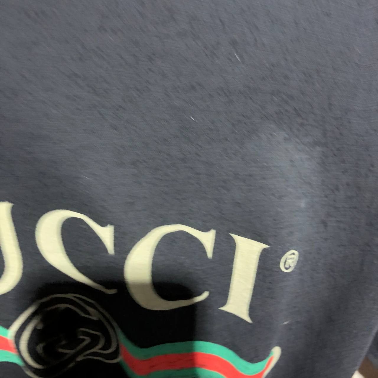 Gucci Gucci Logo Flower Embroidered distressed tee Size US S / EU 44-46 / 1 - 6 Thumbnail