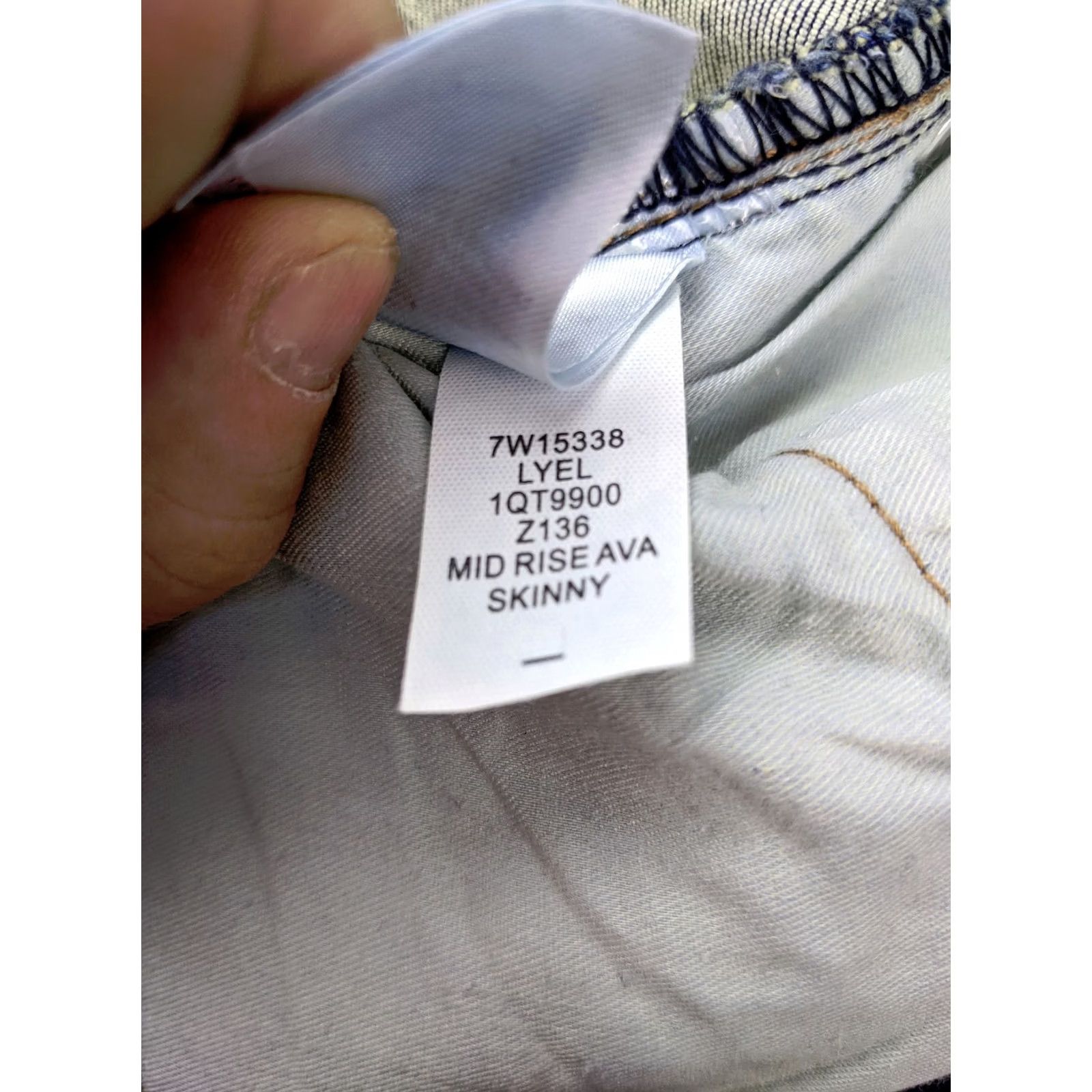 Lucky Brand Lucky Brand Jeans Skinny Womens 20 35 Blue Med Wash High Rise Ava Mid Rise Inseam 27 in Zip Fly Button Waist Stretch Denim JC Women Jeans Size 42" / US 20 - 6 Thumbnail