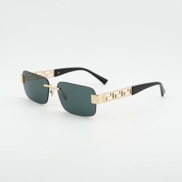 Versace Versace VE2298 100287 Sunglasses Gold Rectangle Frame Size ONE SIZE - 1 Thumbnail