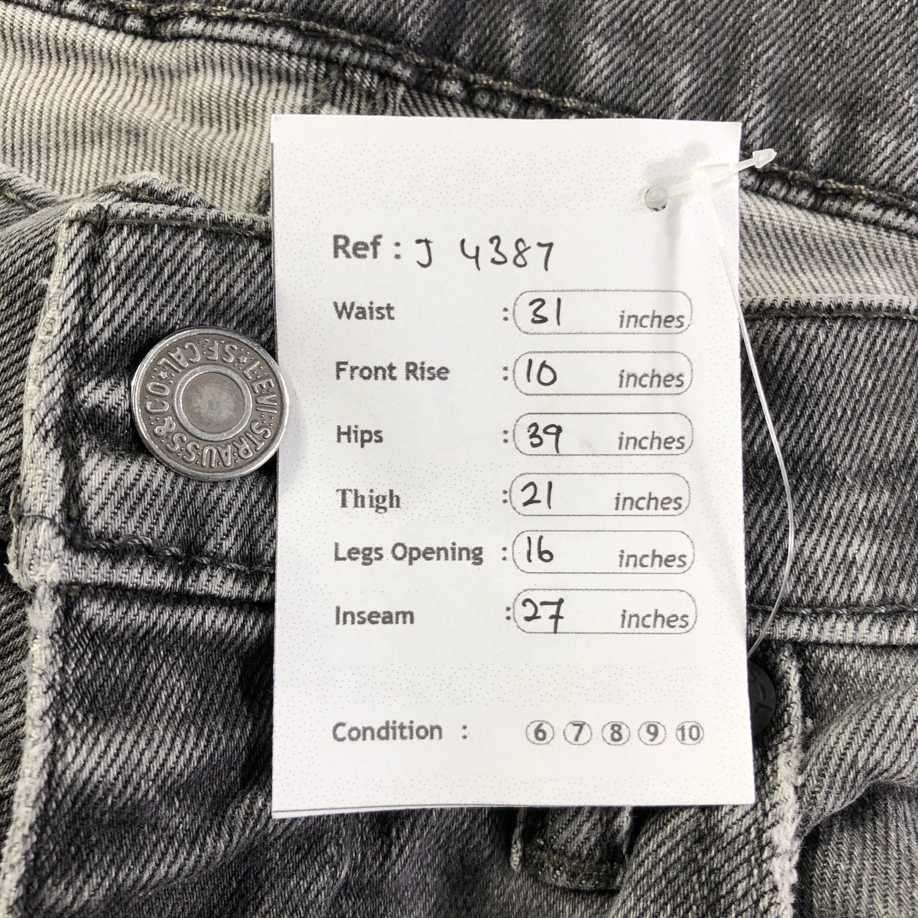 Levi's Vintage Levis 569 Jeans-J4387 Size US 31 - 14 Thumbnail