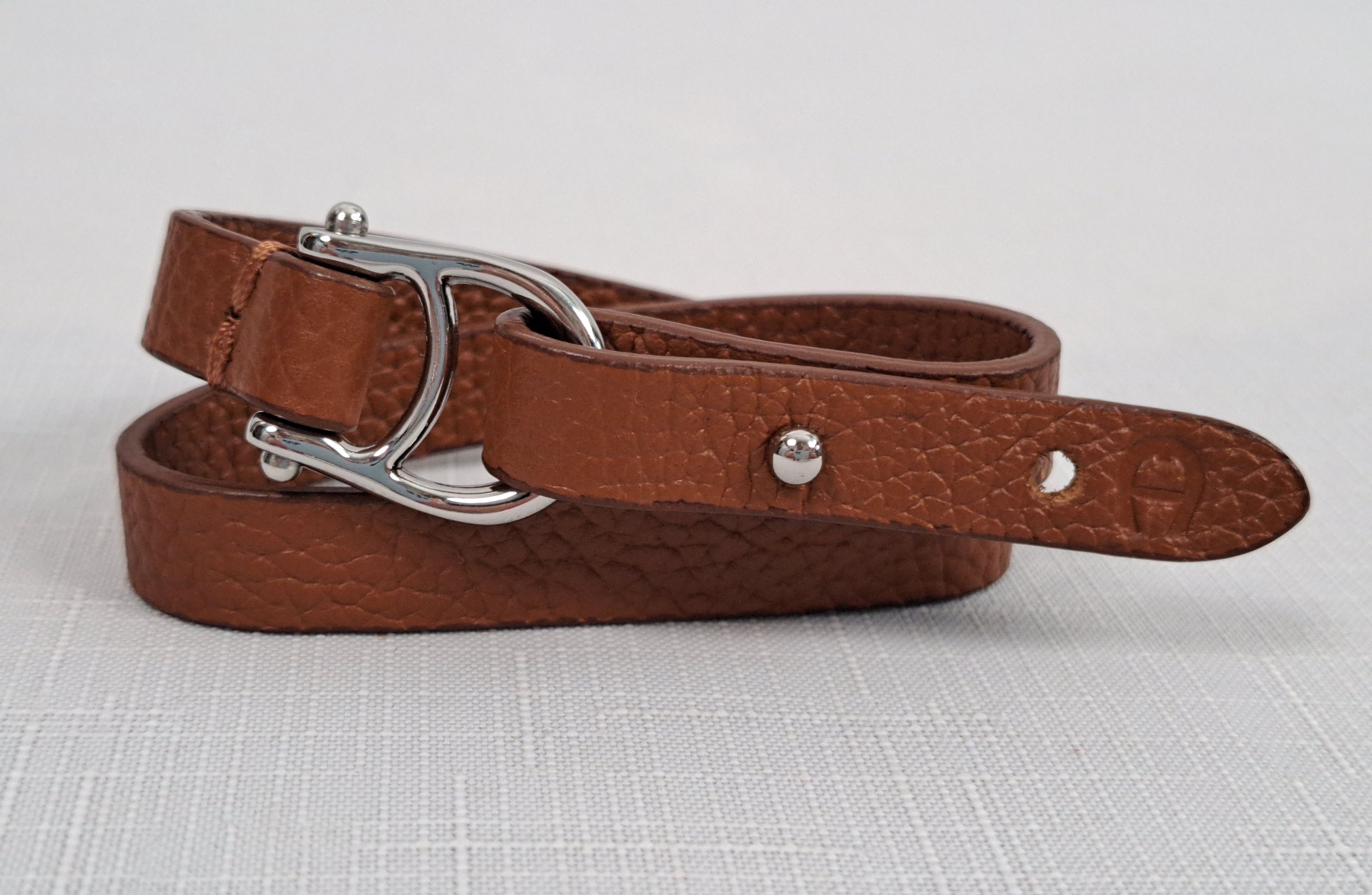 Aigner Aigner double tour leather bracelet In brown. Size ONE SIZE - 1 Thumbnail