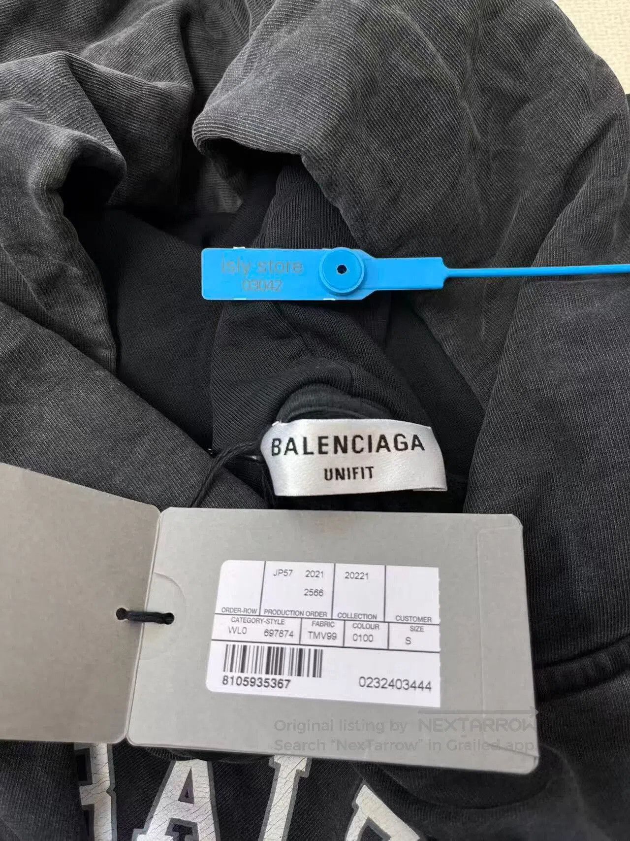Balenciaga Balenciaga Logo Hoodie in Dark Gray. Size S / US 4 / IT 40 - 5 Thumbnail